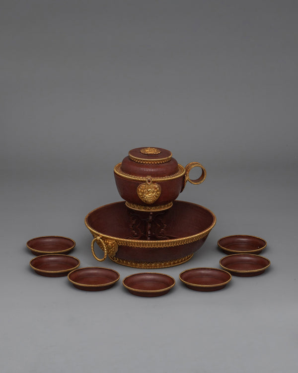 Traditional Water Offering Set | Ritual Bowls for Meditation and Devotion