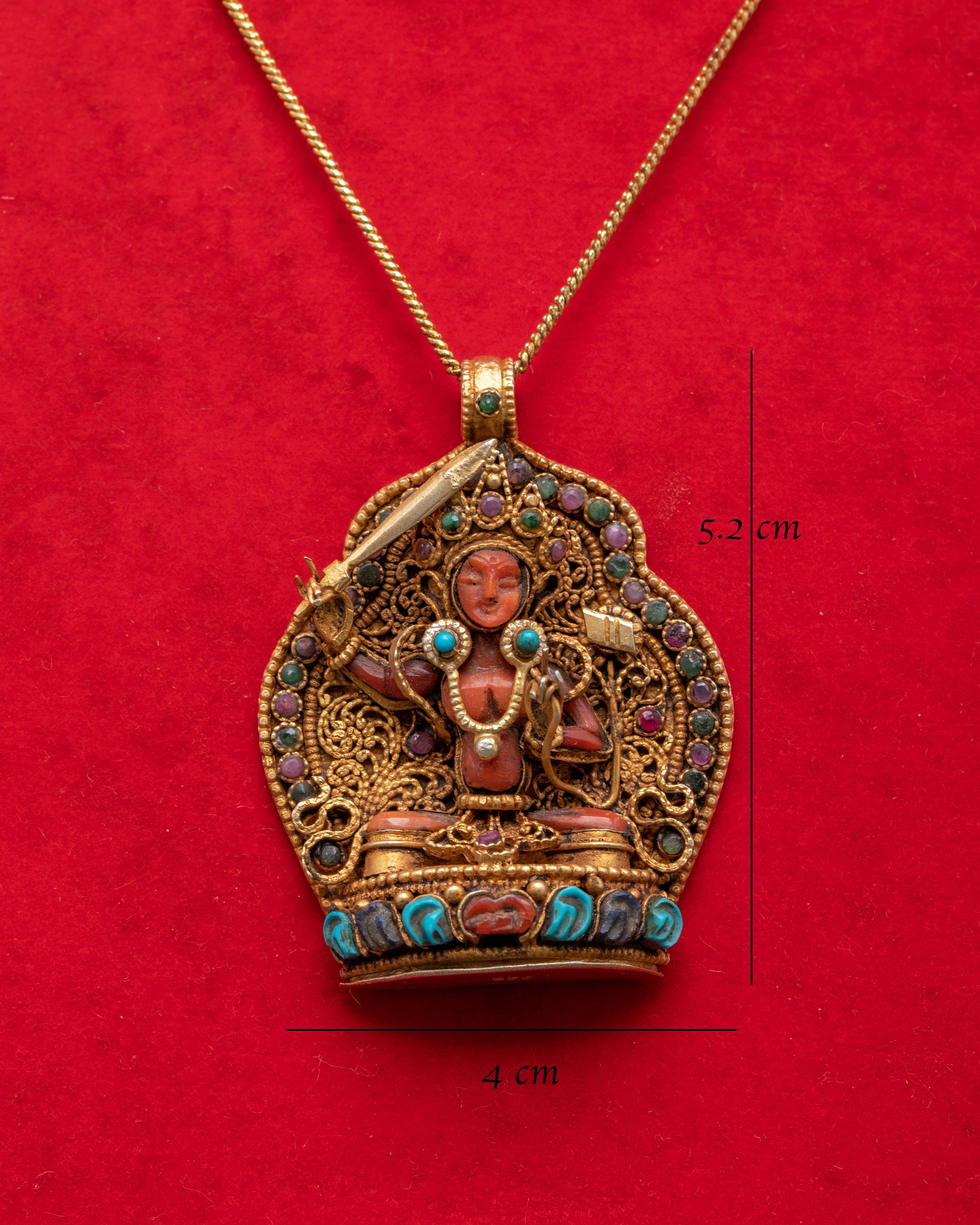 Spiritual Manjushri Wisdom Bodhisattva Pendant | Tibetan Buddhist Knowledge Jewelry