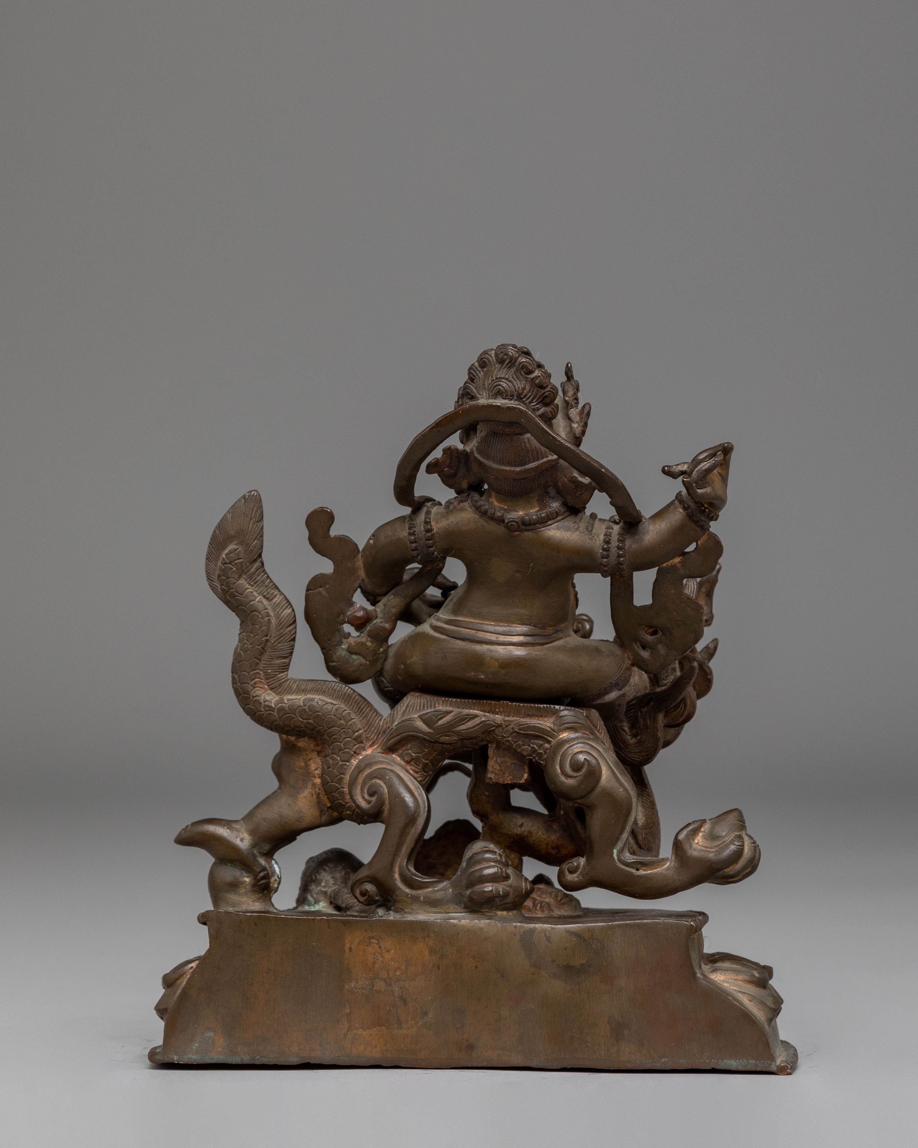 Sacred Buddhist Wealth Icon White Dzambhala Statue | Ideal for Decor