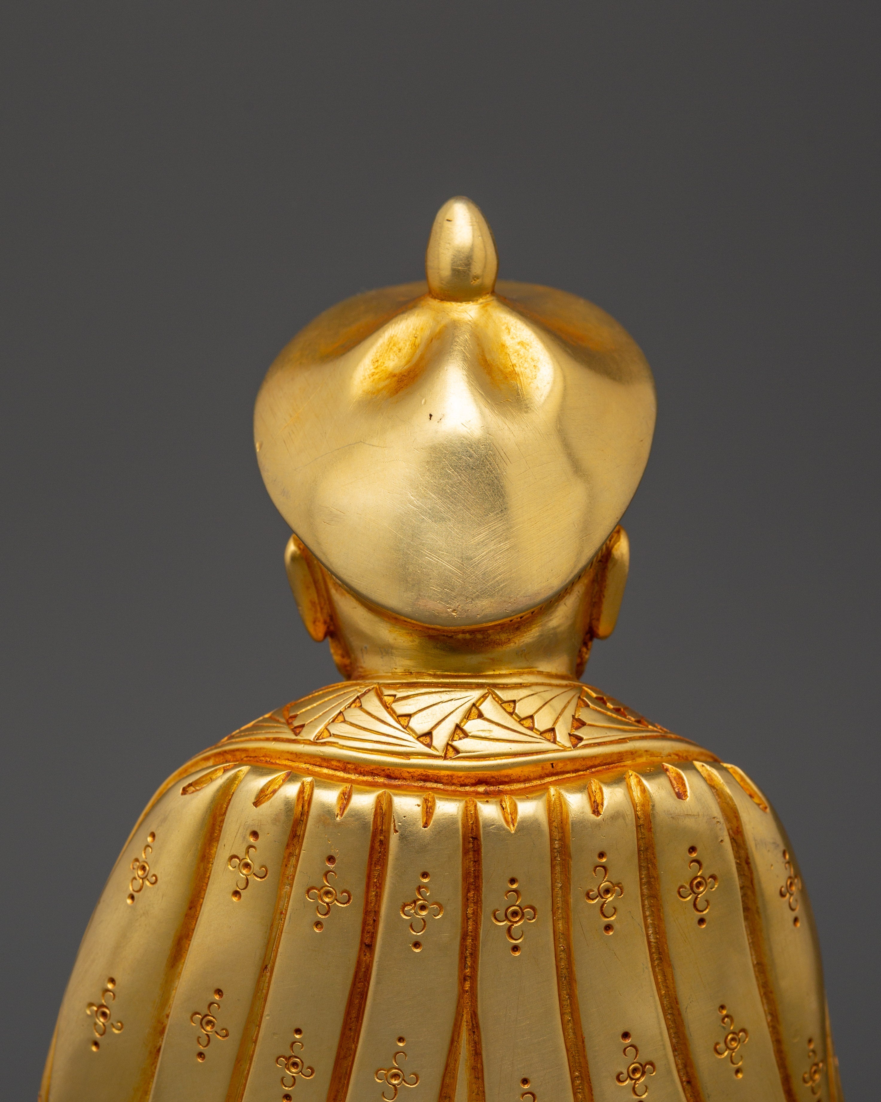 Gold Plated Guru Shapdum Statue | Zhabdrung Rinpoche Sculpture