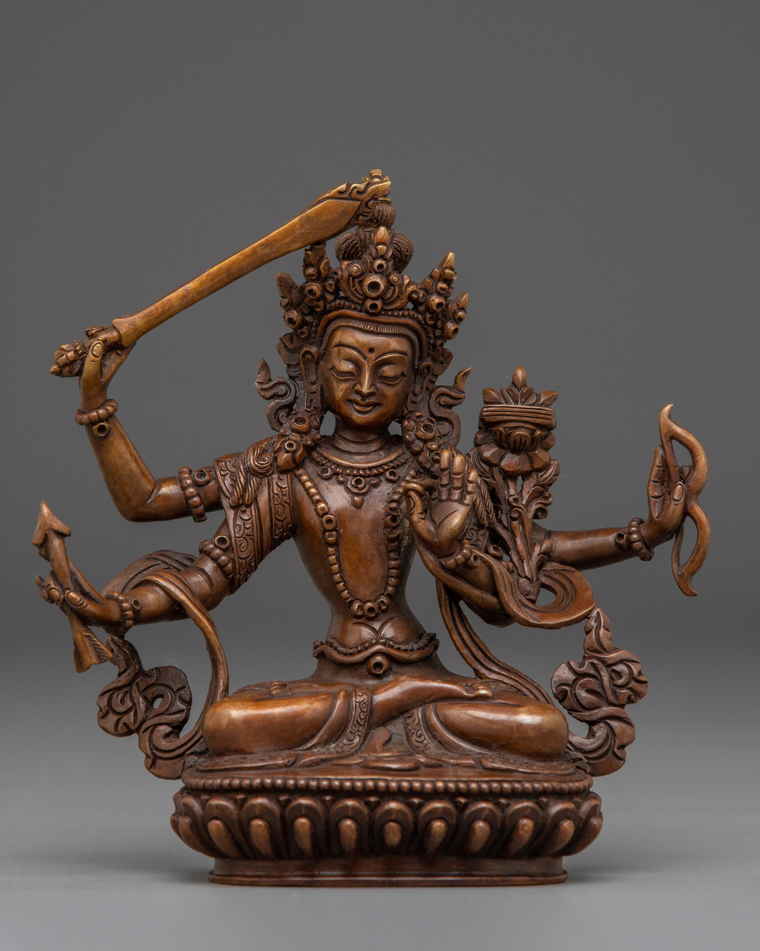  Wisdom Bodhisattva Maha Manjushri Statue