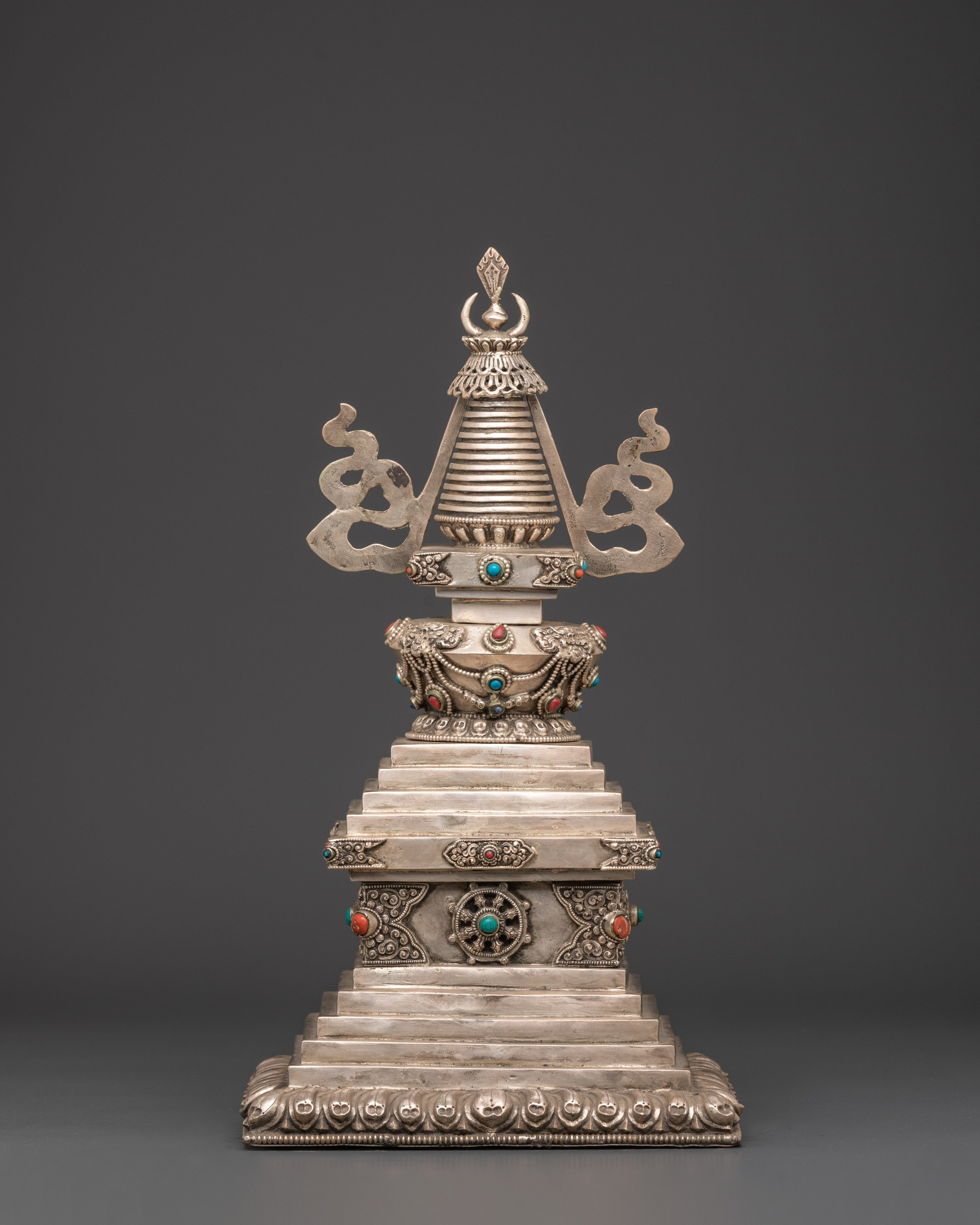 Stupa Tibetan Sacred Enlightenment Symbol | Spiritual Buddhist Shrine Statue