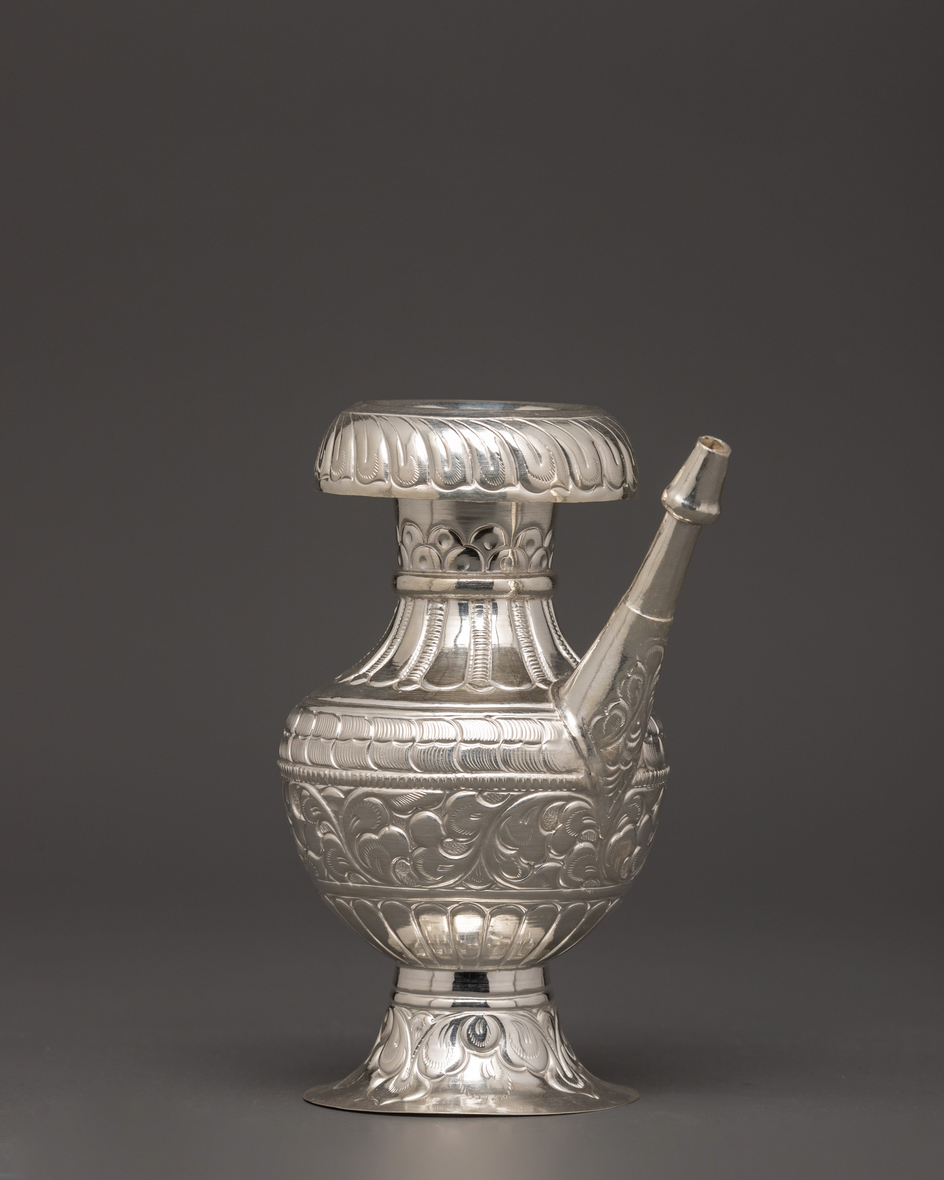 Silver Karuwa Decorative Vessel | Ideal for Rituals and Ceremonies