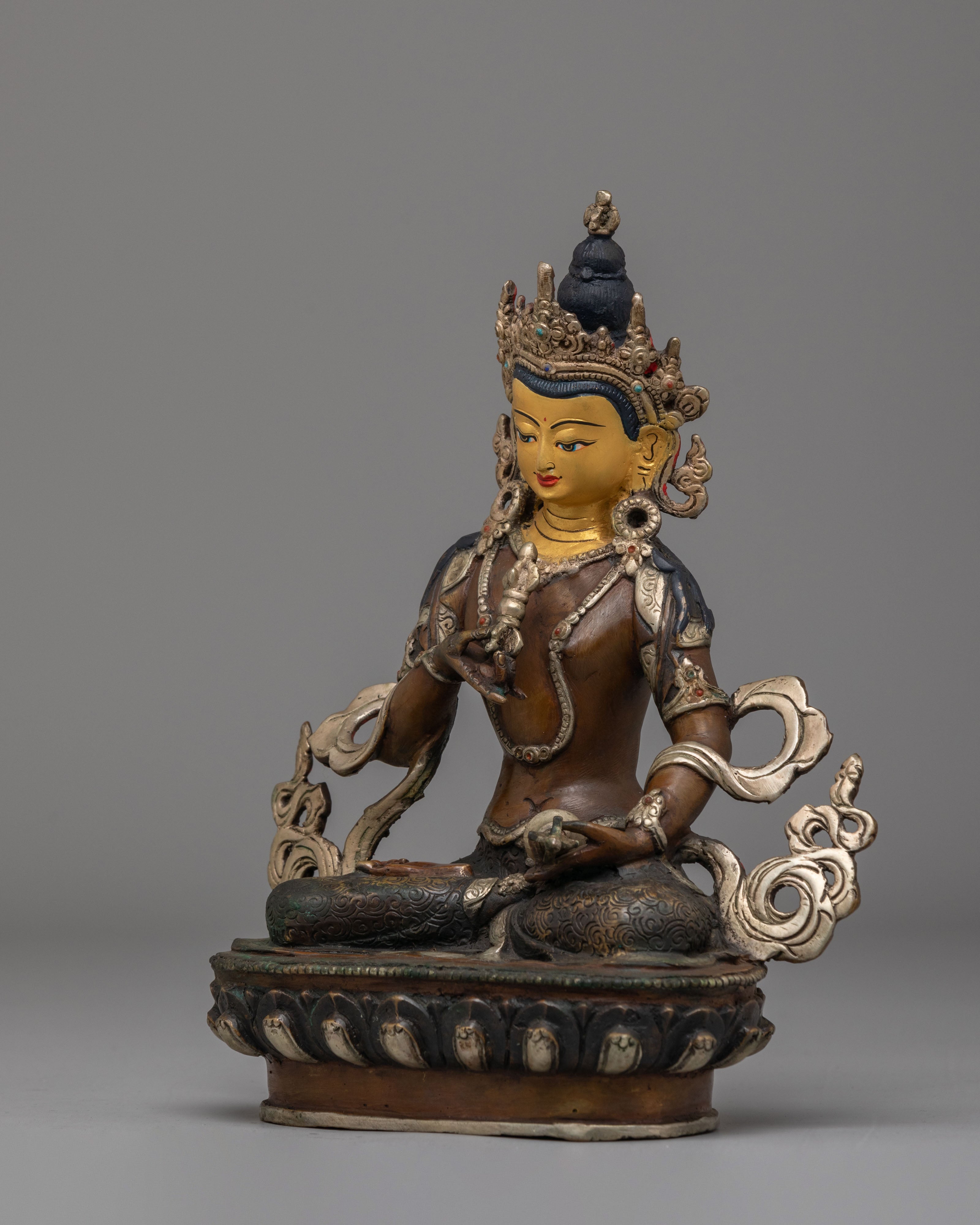 Sacred Tibetan Vajrasattva Purification Statue | Tibetan Buddhist Purification Deity