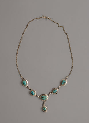 Turquoise Silver Necklace | Red Coral Gemstone Pendant Necklace