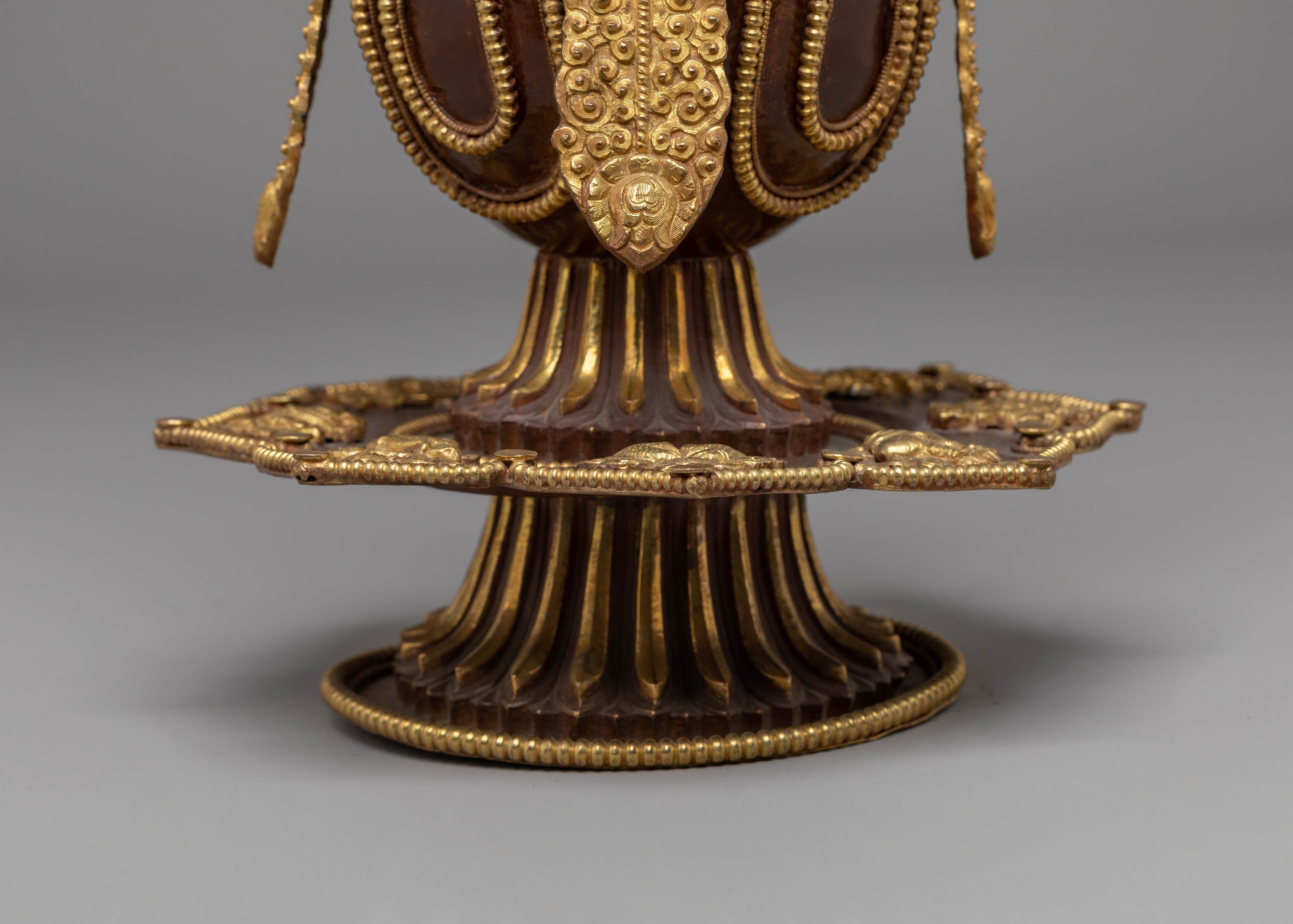 Gold Plated Chegumba for Offering | Symbol of Abundance