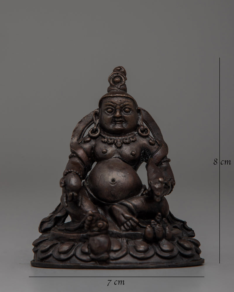 Oxidized Copper Dzamabhala Statue | Perfect for altars, meditation