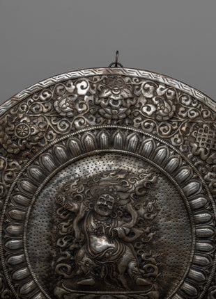 Traditional Vajrapani Metal Thangka | Sacred Tibetan Artwork for Strength and Protection