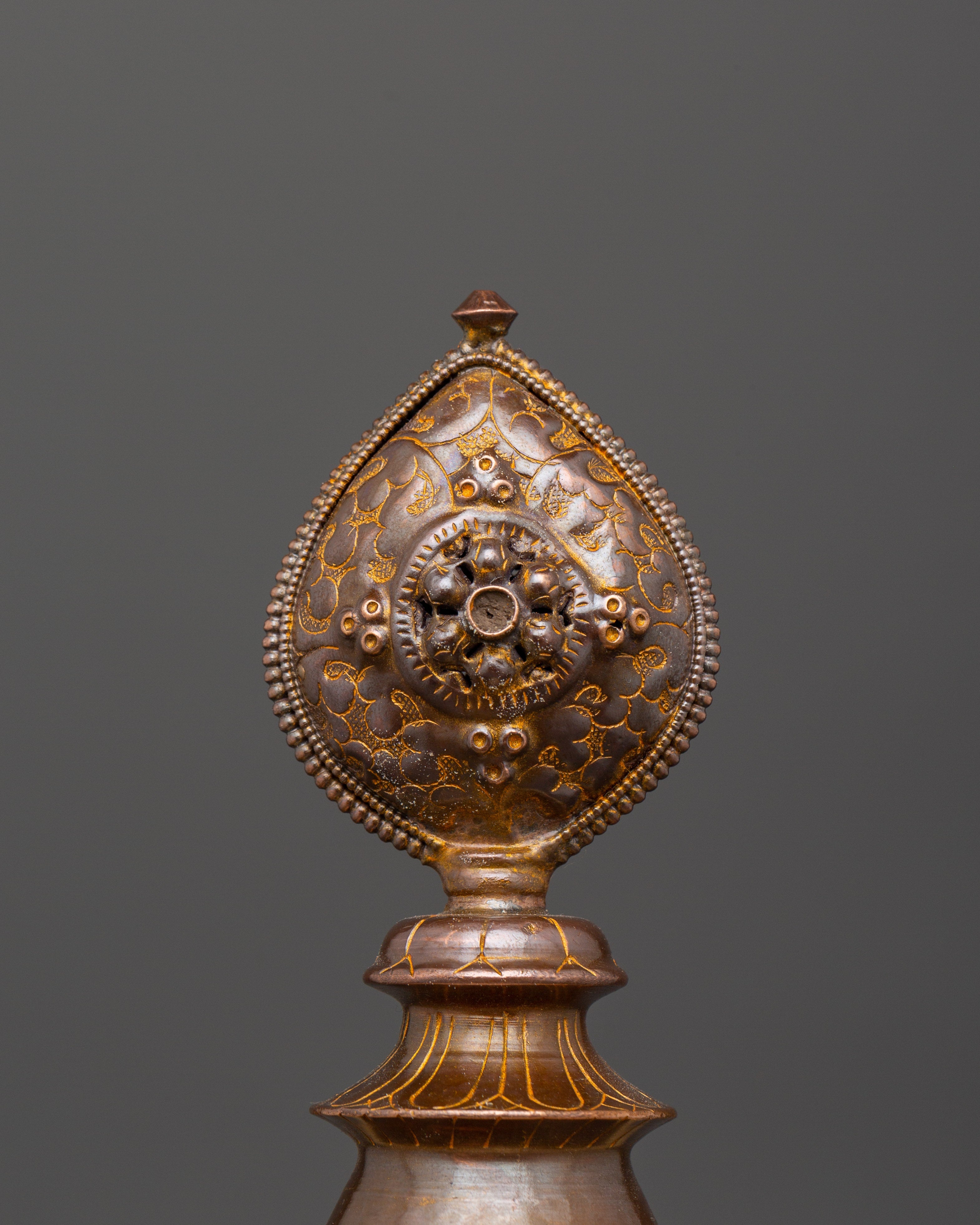 Oxidized Copper Mandala Offering Set | Buddhist Ritual Item