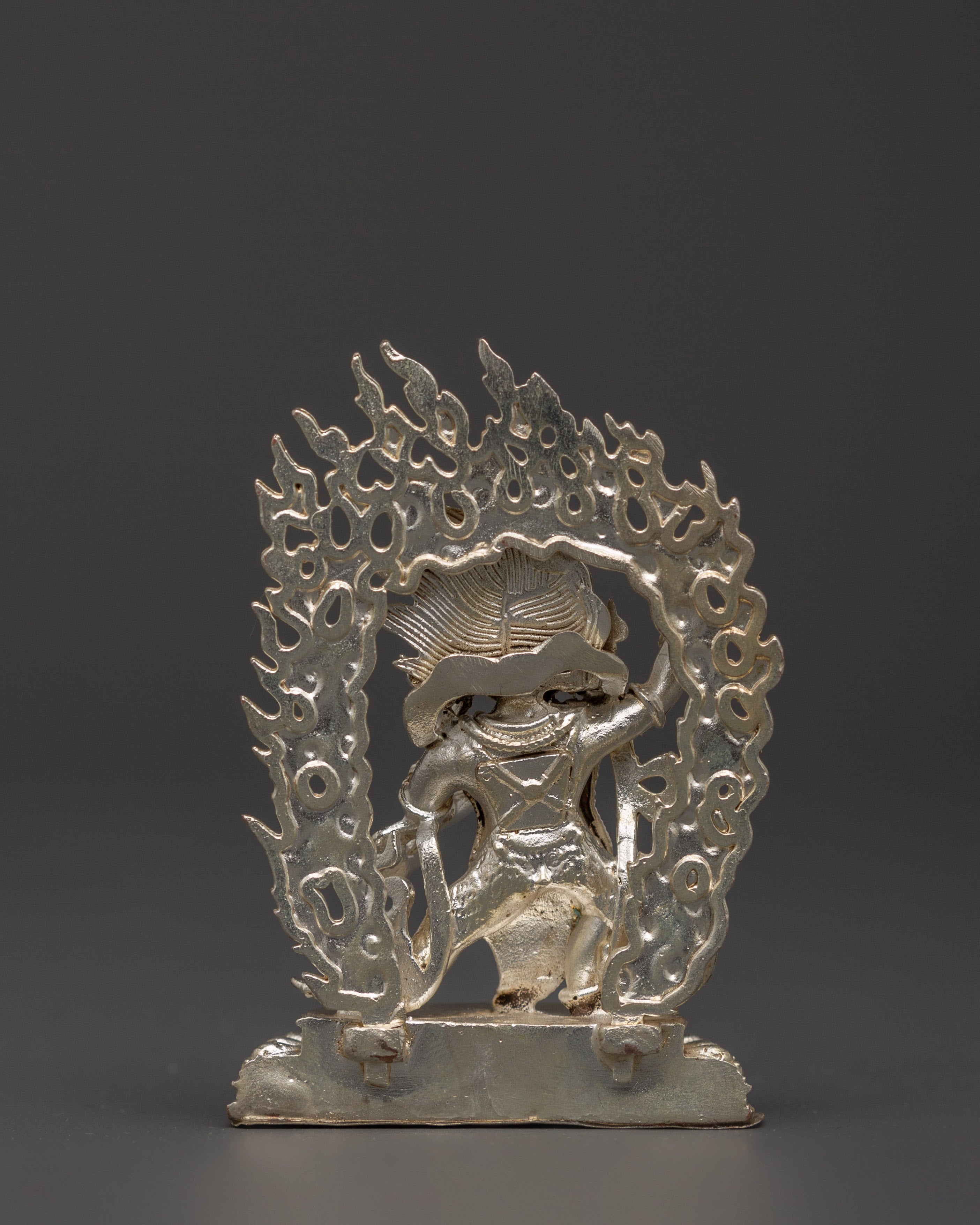 Vajrapani Silver Plated Statue | Tibetan Buddhist Protector