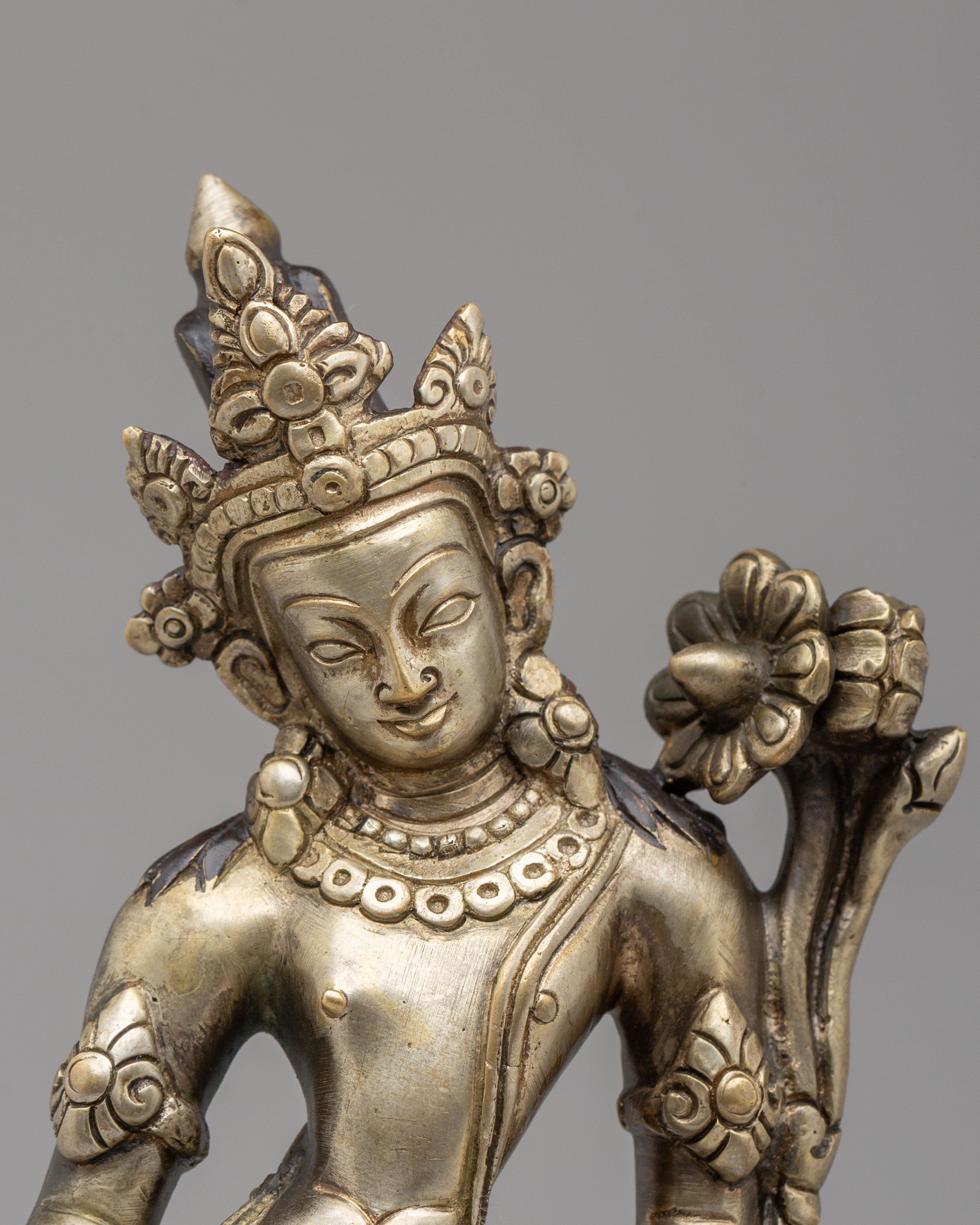 Handcrafted Tibetan Padmapani Statue | Meditation and Altar Decor