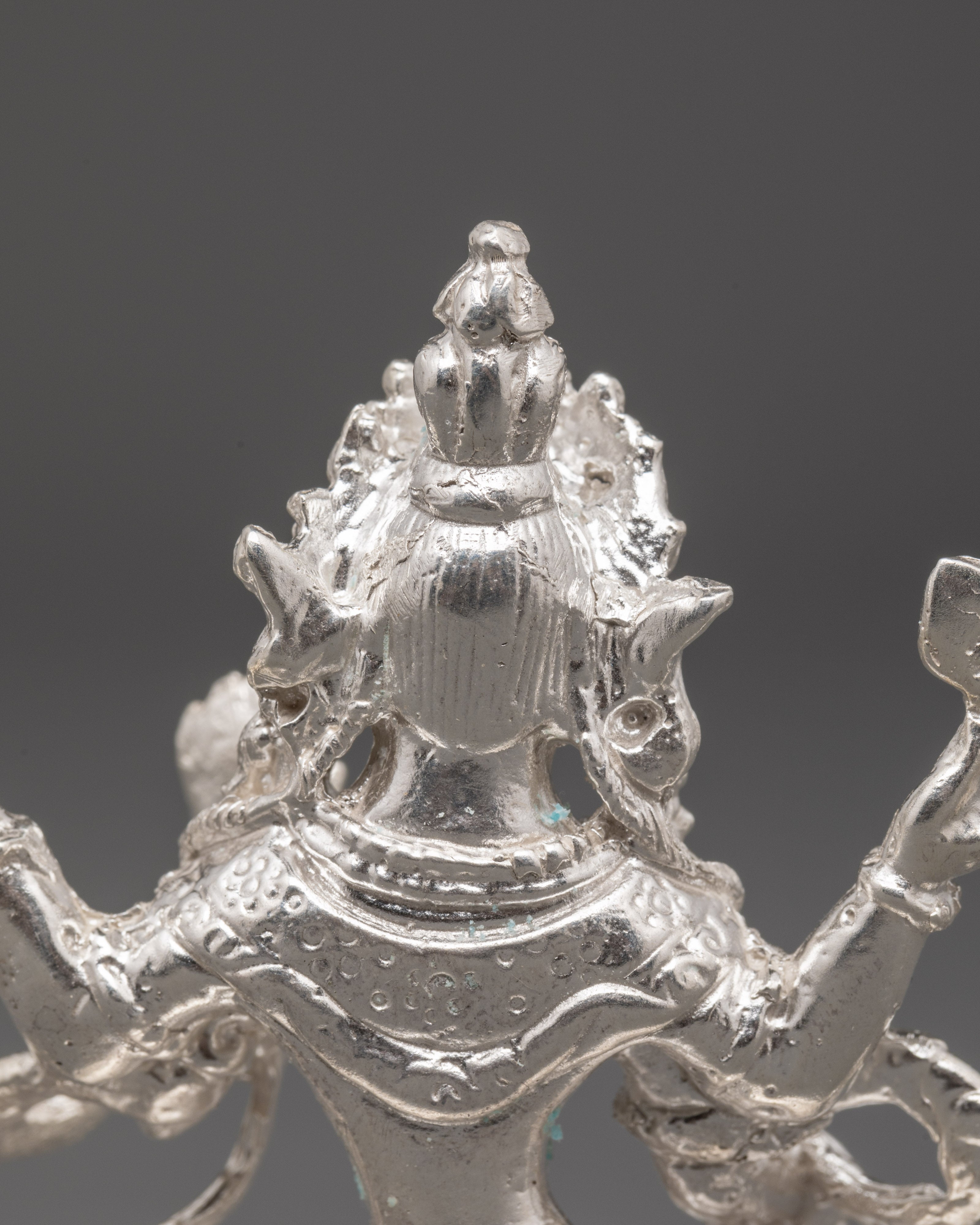 Handcrafted 98% Silver Lakshmi Idol | Spiritual Hindu Altar Statue