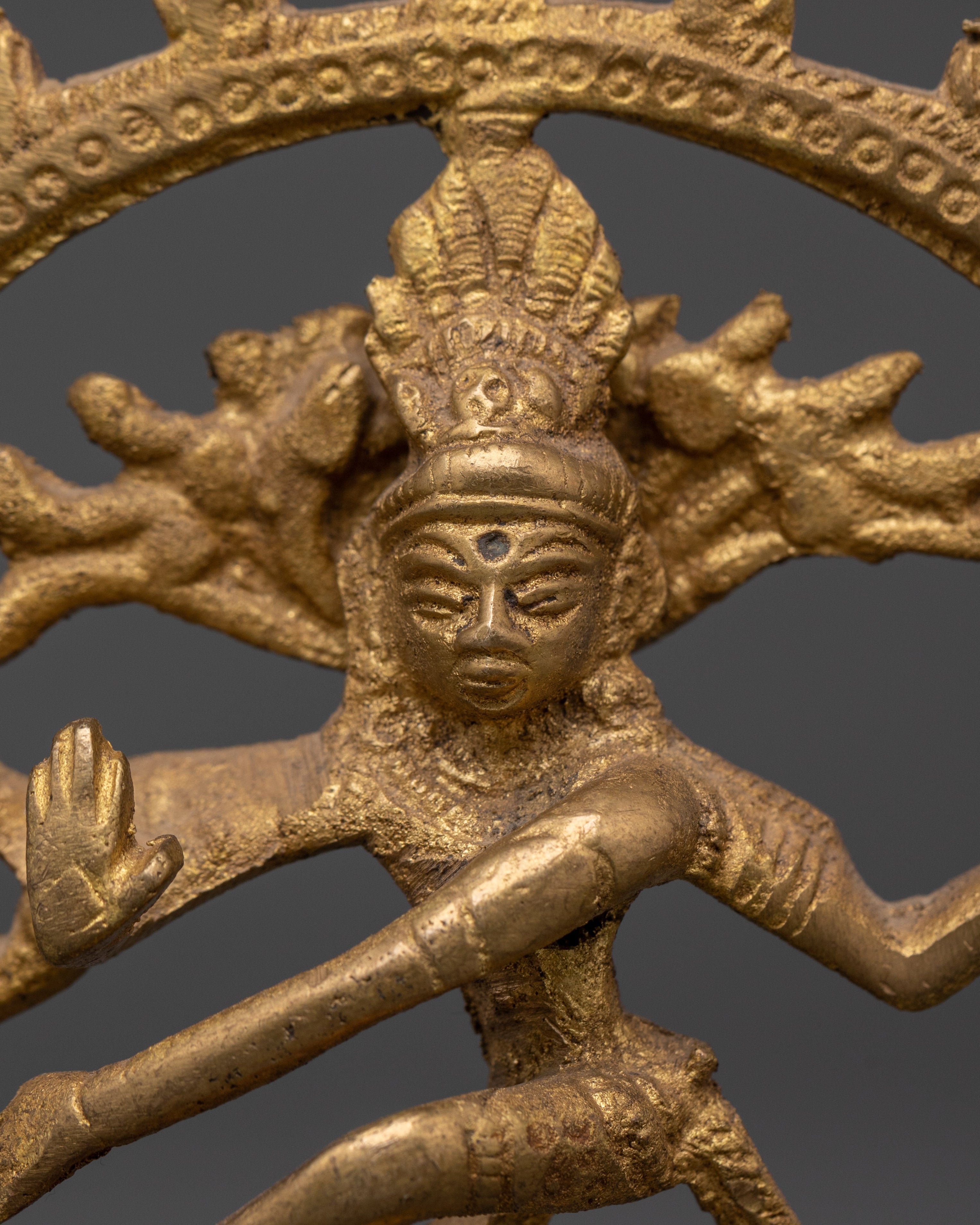 Nataraja in Cosmic Dance | Handcrafted Brass Shiva Figurine for Altar & Home Decor