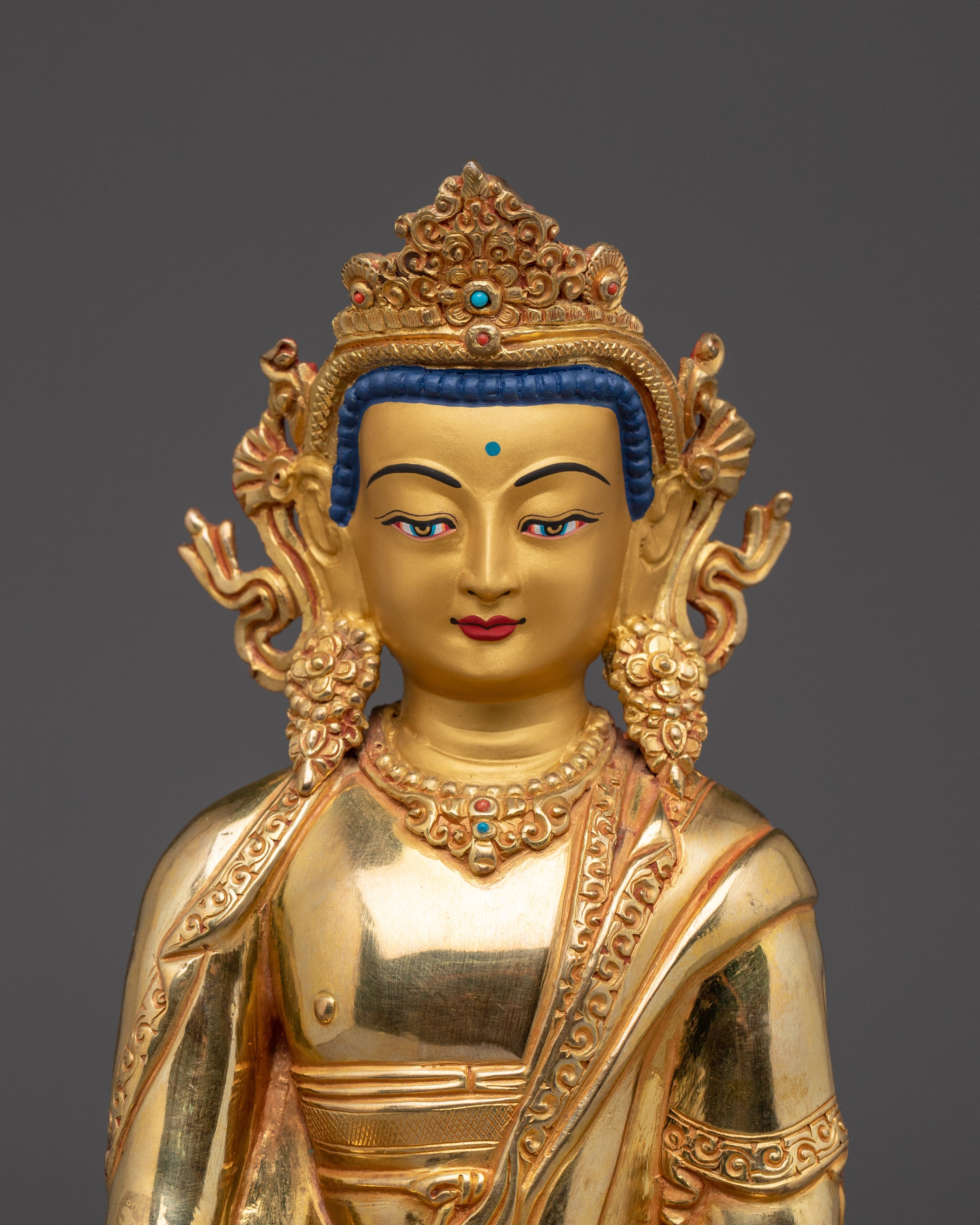 Golden Statue of Historical Gautama Buddha | Shakyamuni Buddha Artwork