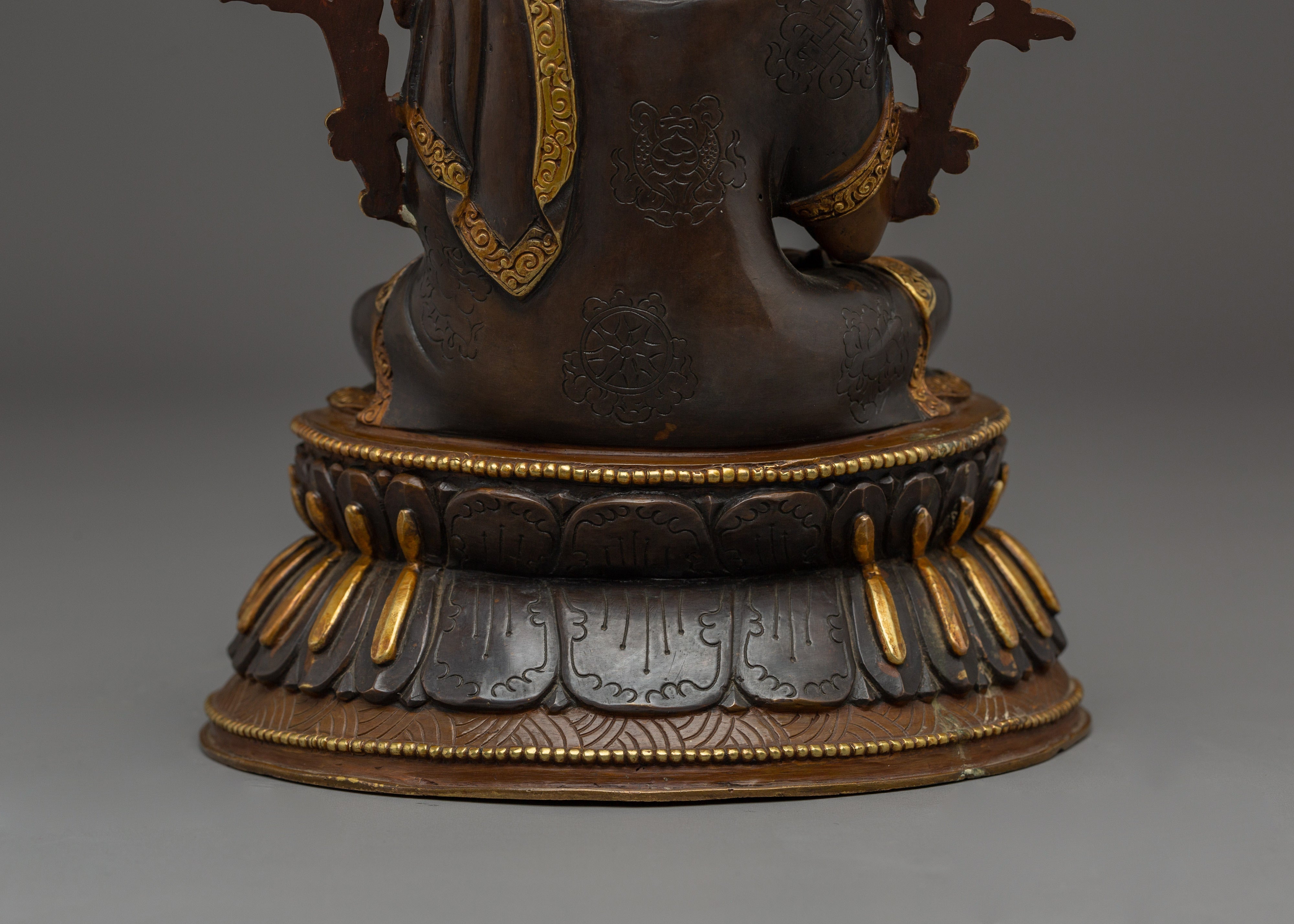 Handcrafted Tsongkhapa Statue | Tibetan Buddhist Sculpture for Meditation