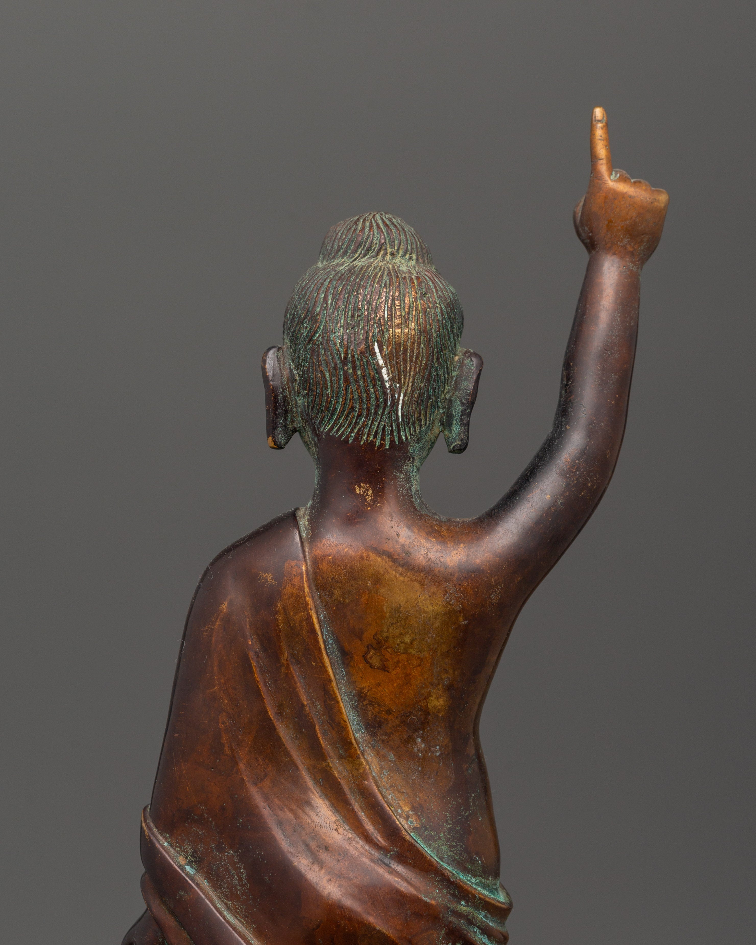 Oxidized Copper Standing Siddhartha Gautam | Symbol of Enlightenment