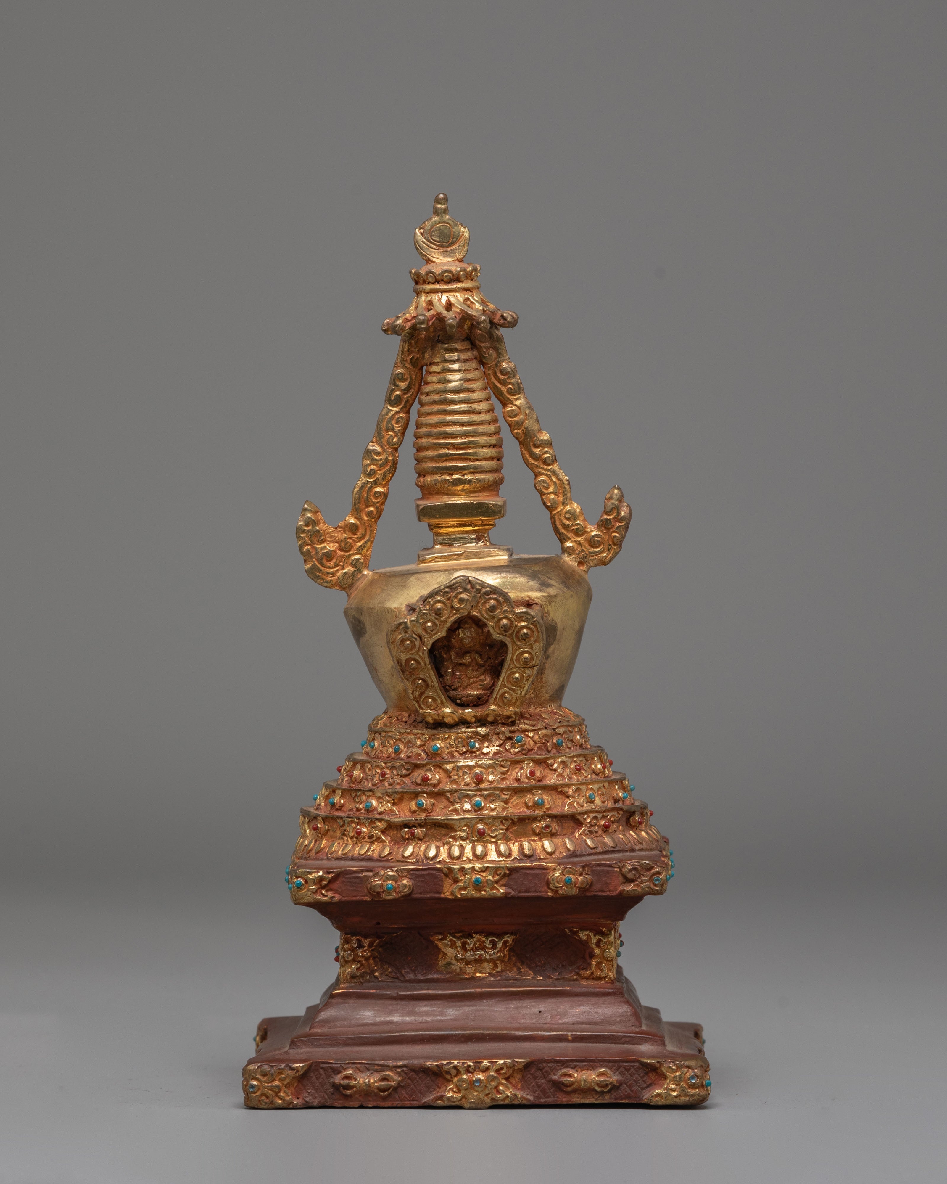 Handcrafted Tibetan Copper Stupa