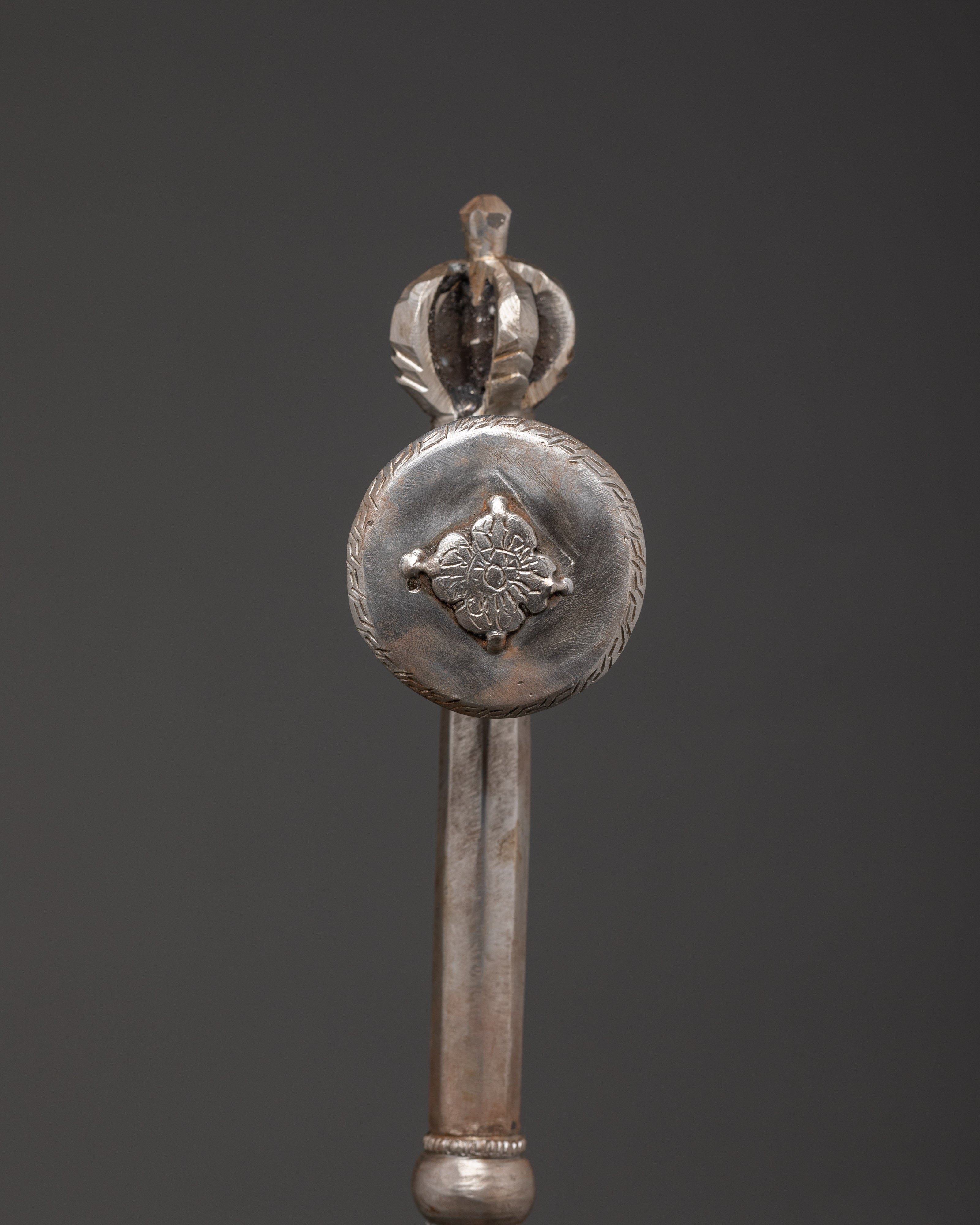 Tibetan Ritual Hammer | Handcrafted Iron Vajra Bell and Dorje Mallet