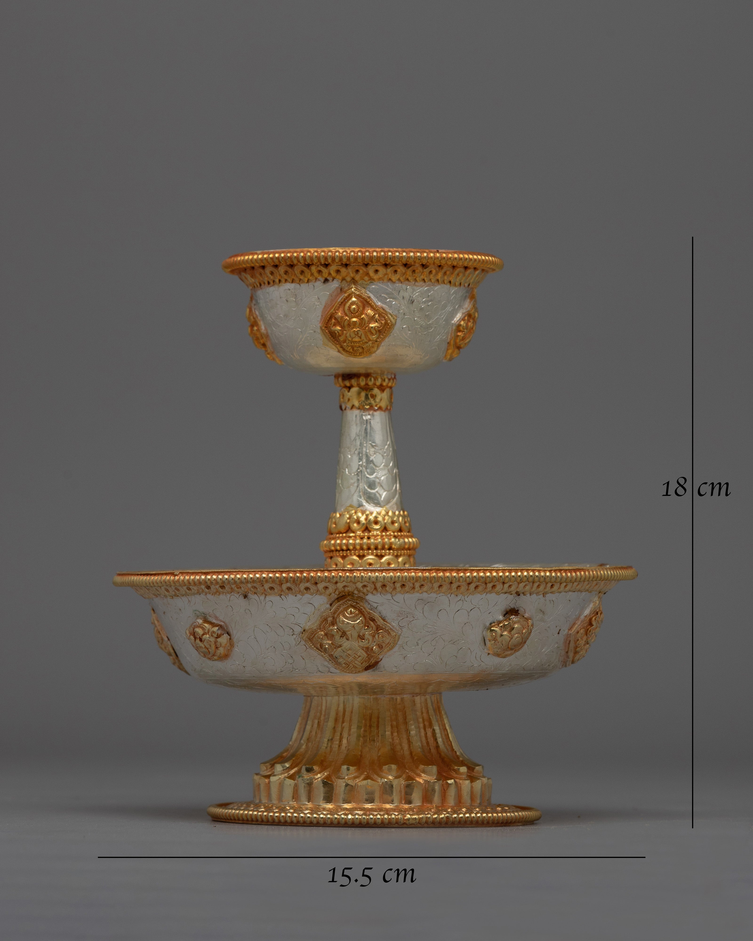 Buddhist Ritual Serkyem Set | Handcrafted Ritual Tool for Offerings and Ceremonies