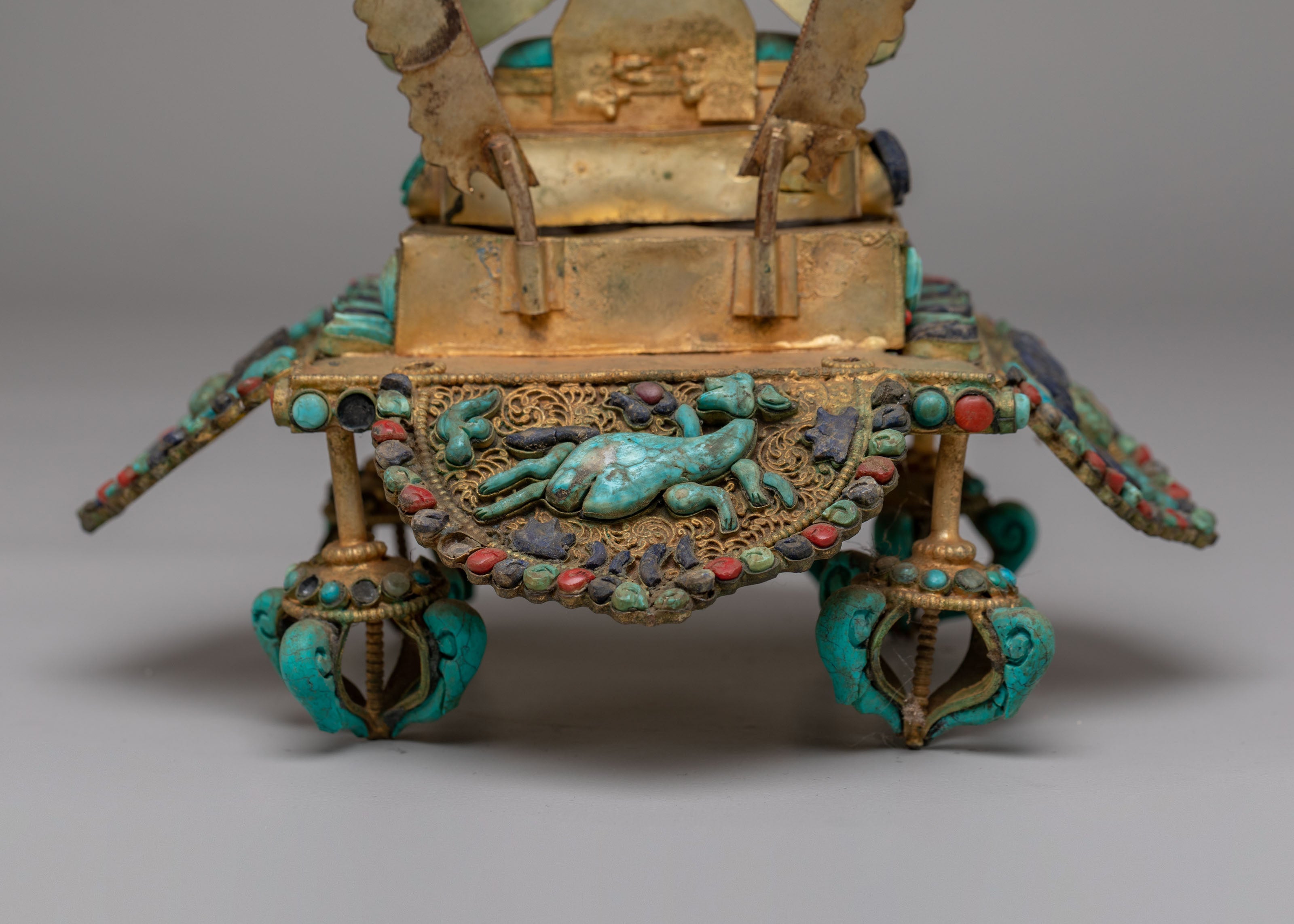 Manjushri Wisdom Statue | Handcrafted Copper Sculpture with Filigree Work