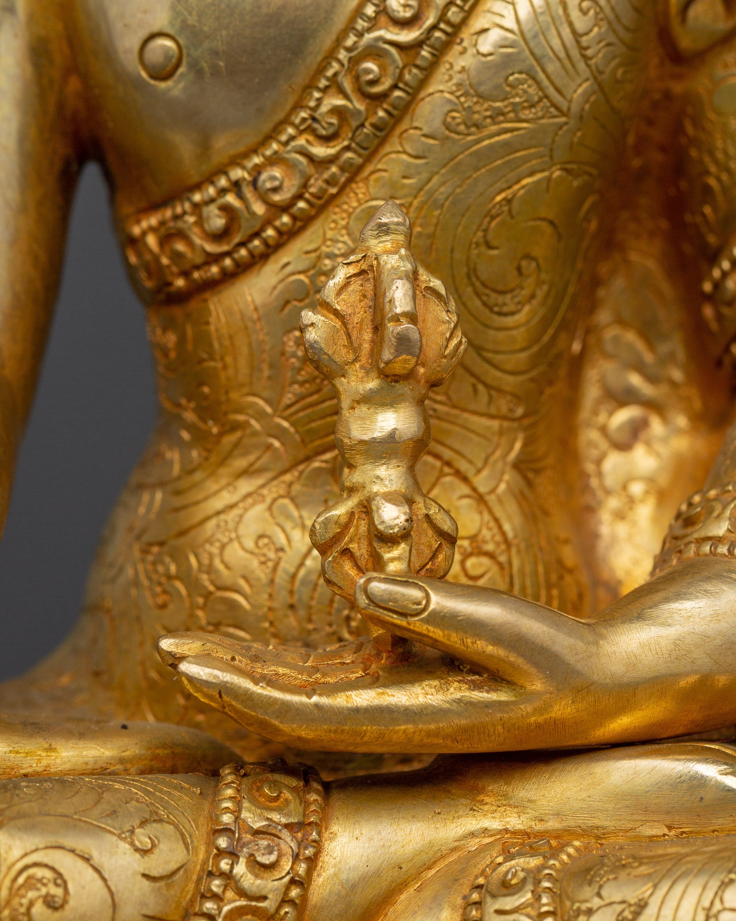 Mitrupa Buddha Figurine | Copper Body with Gold Plating