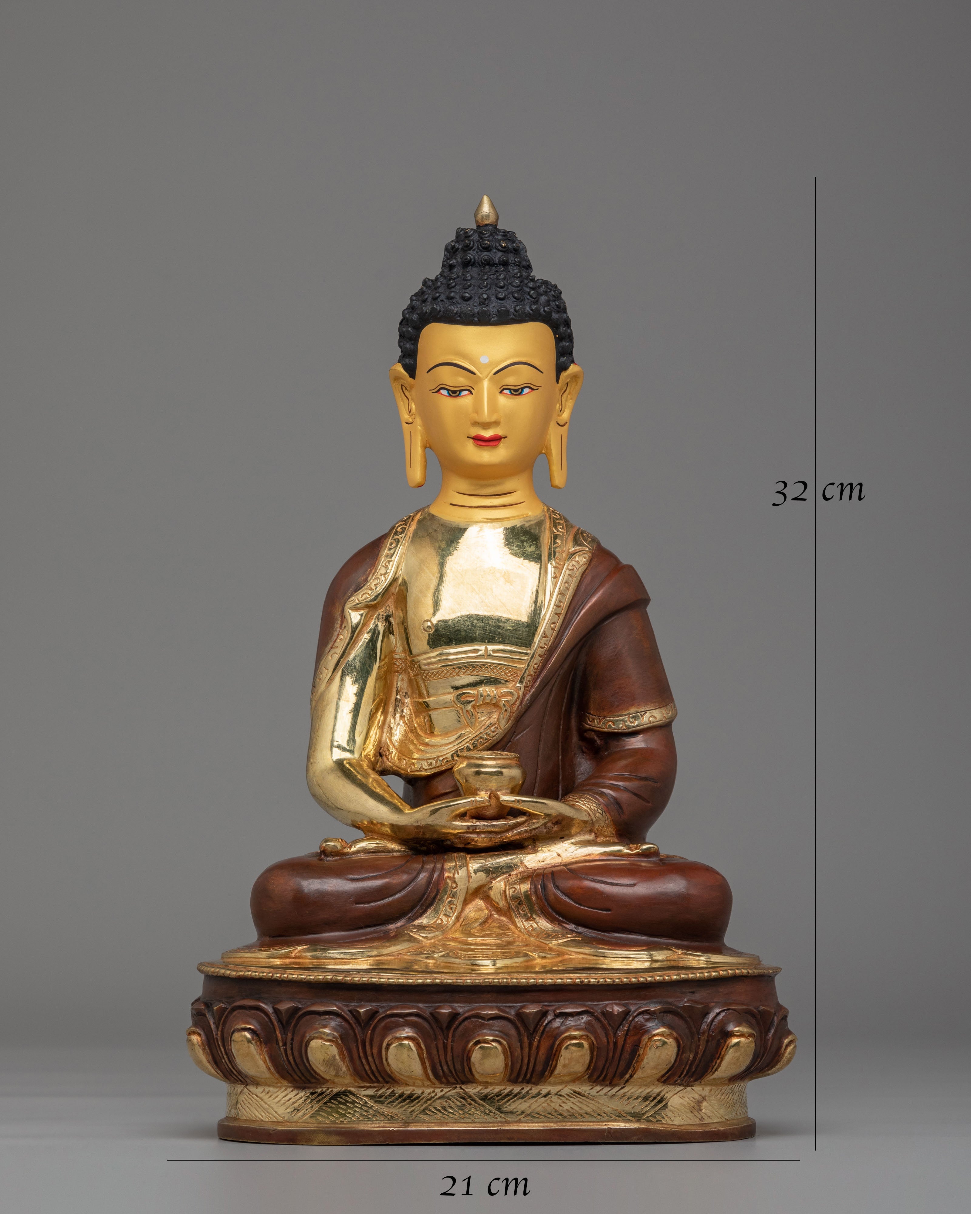 Traditional Amitabha Buddha Sculpture | Tibetan Buddhist Altar Statue