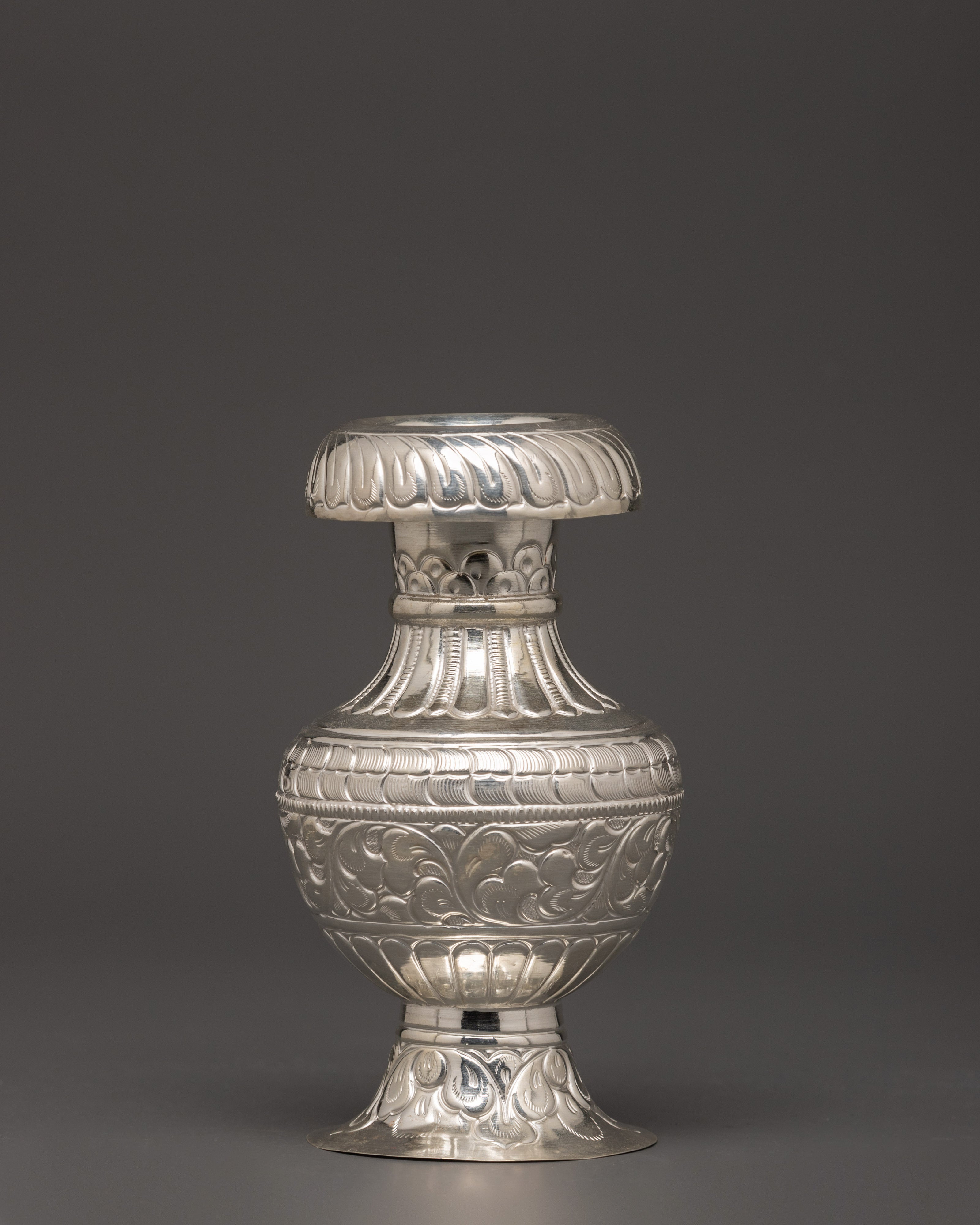 Silver Karuwa Decorative Vessel | Ideal for Rituals and Ceremonies