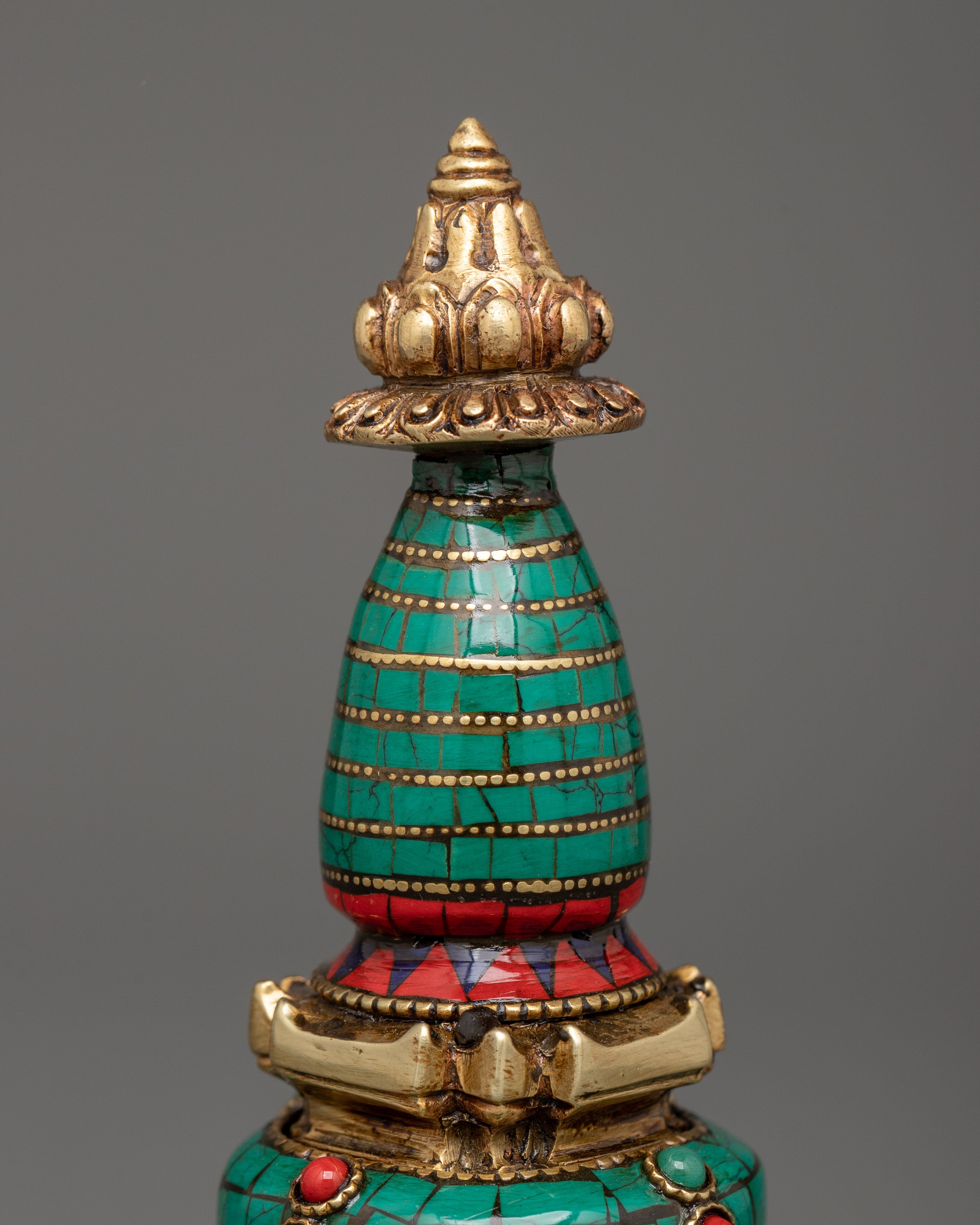 Copper Stupa for Dharma | Religious Decor