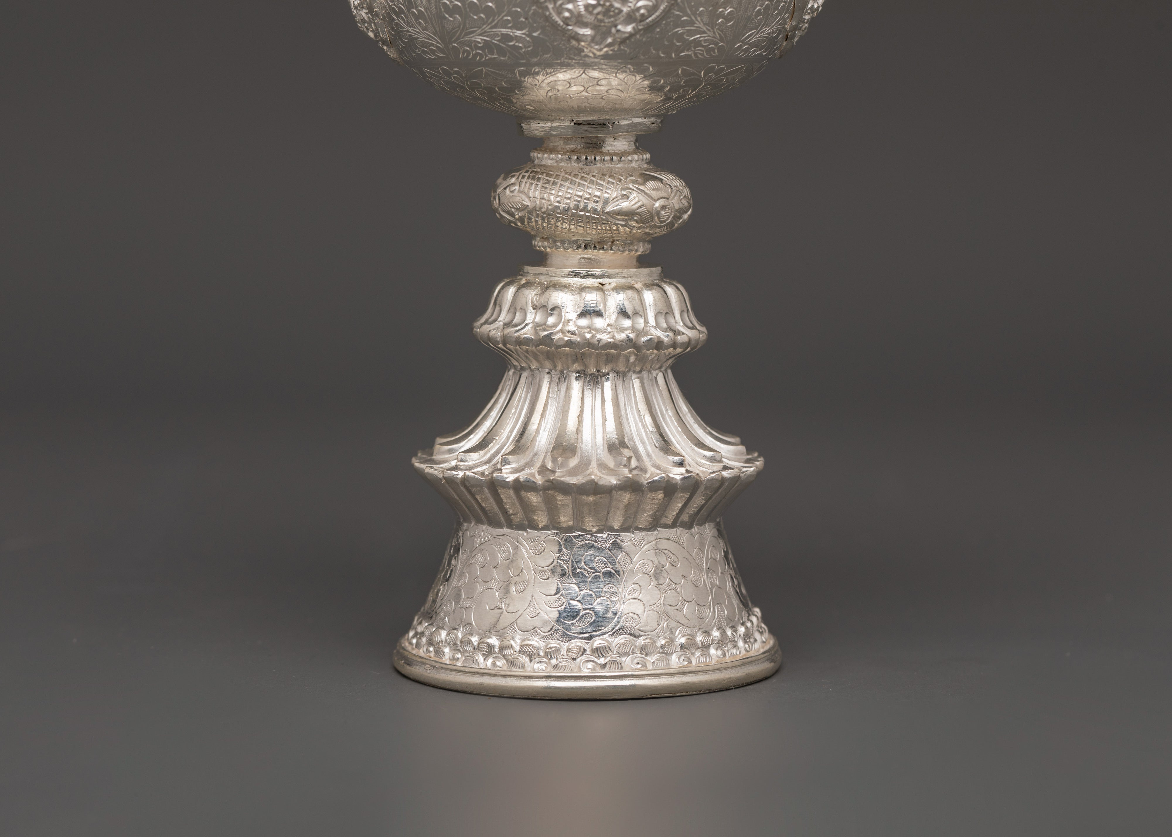 Pure Silver Tibetan Butter Lamp Set | Tibetan Offering Lamps