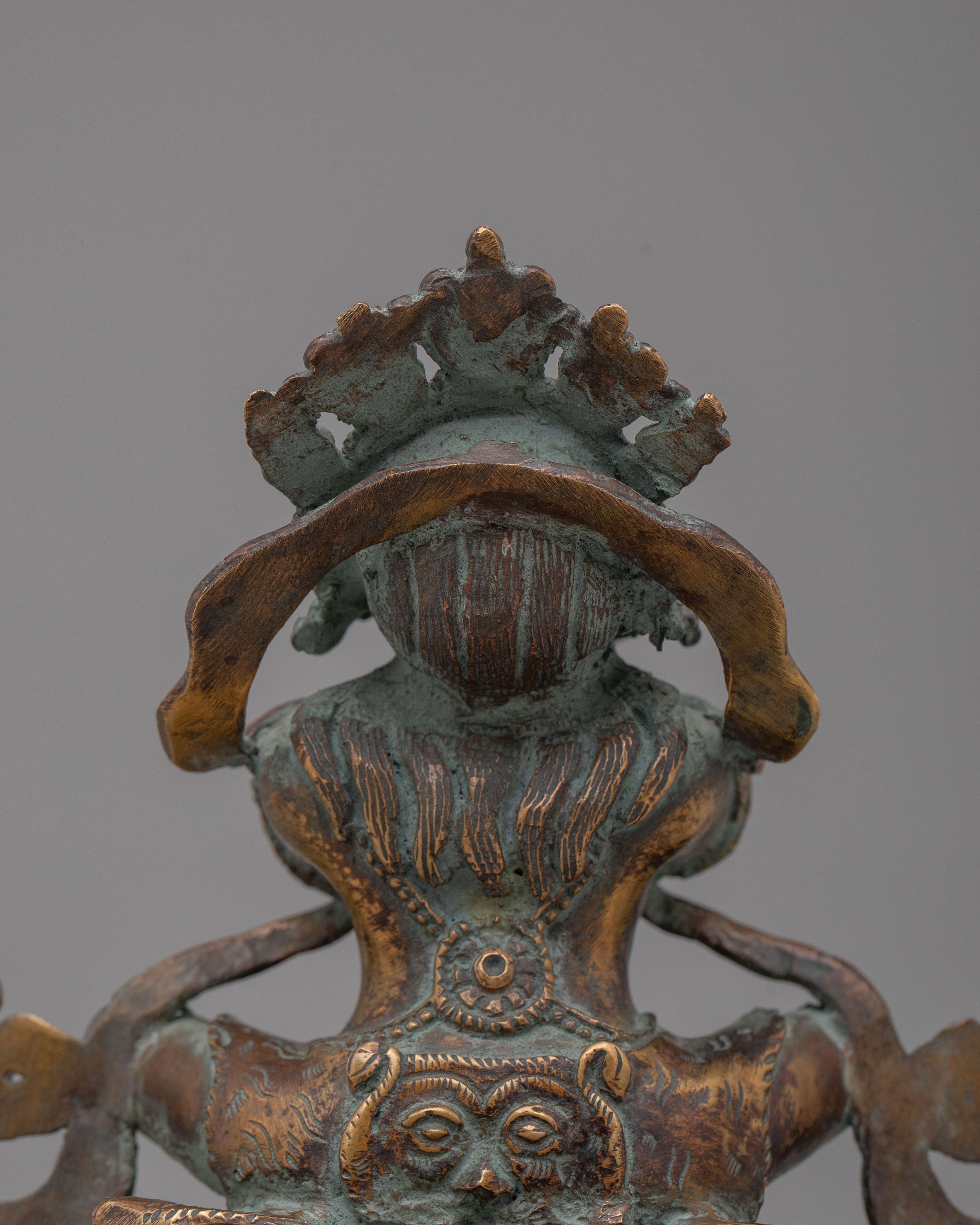Handcrafted Traditional Vajradhaka | Copper Statue with Antique Finish