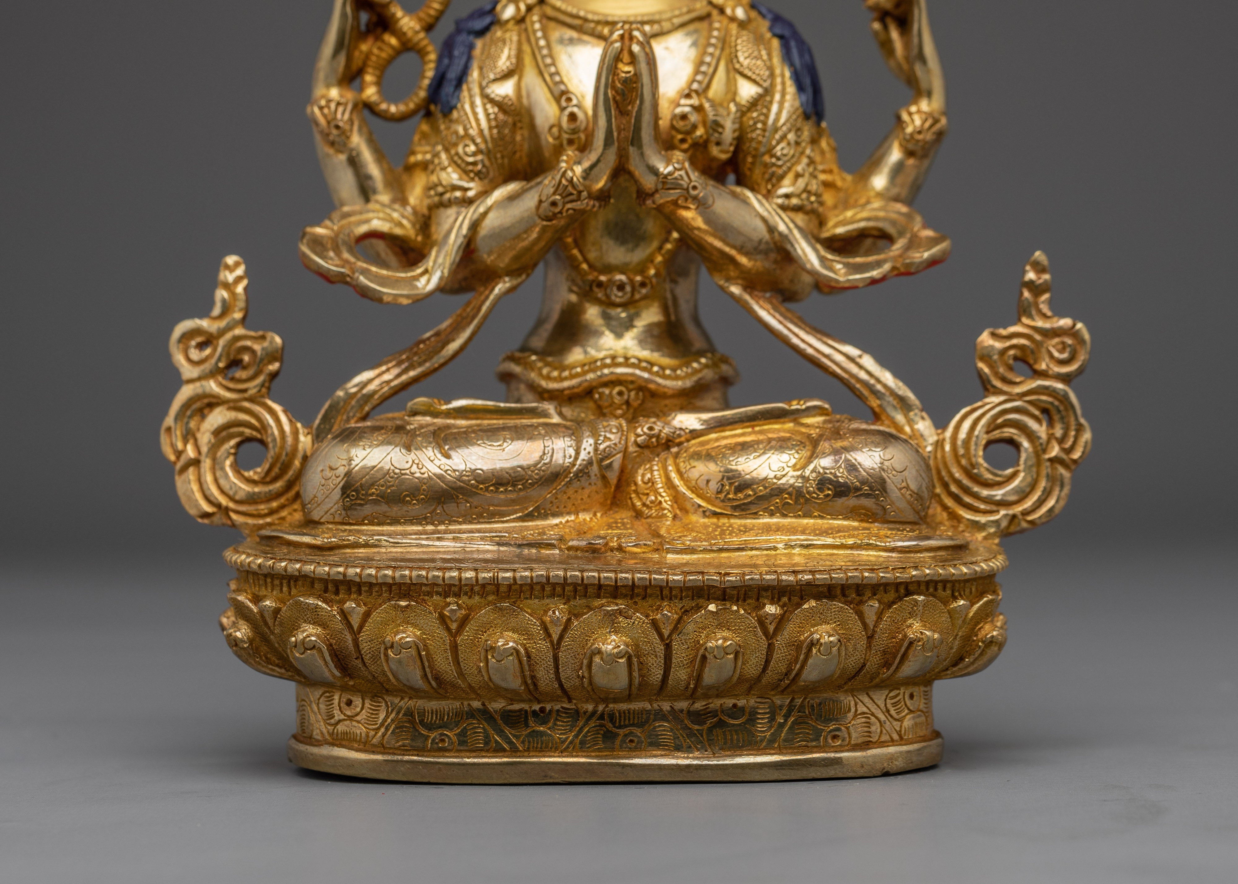 Four-Armed Chenresig Compassion Sculpture | Traditional Artwork