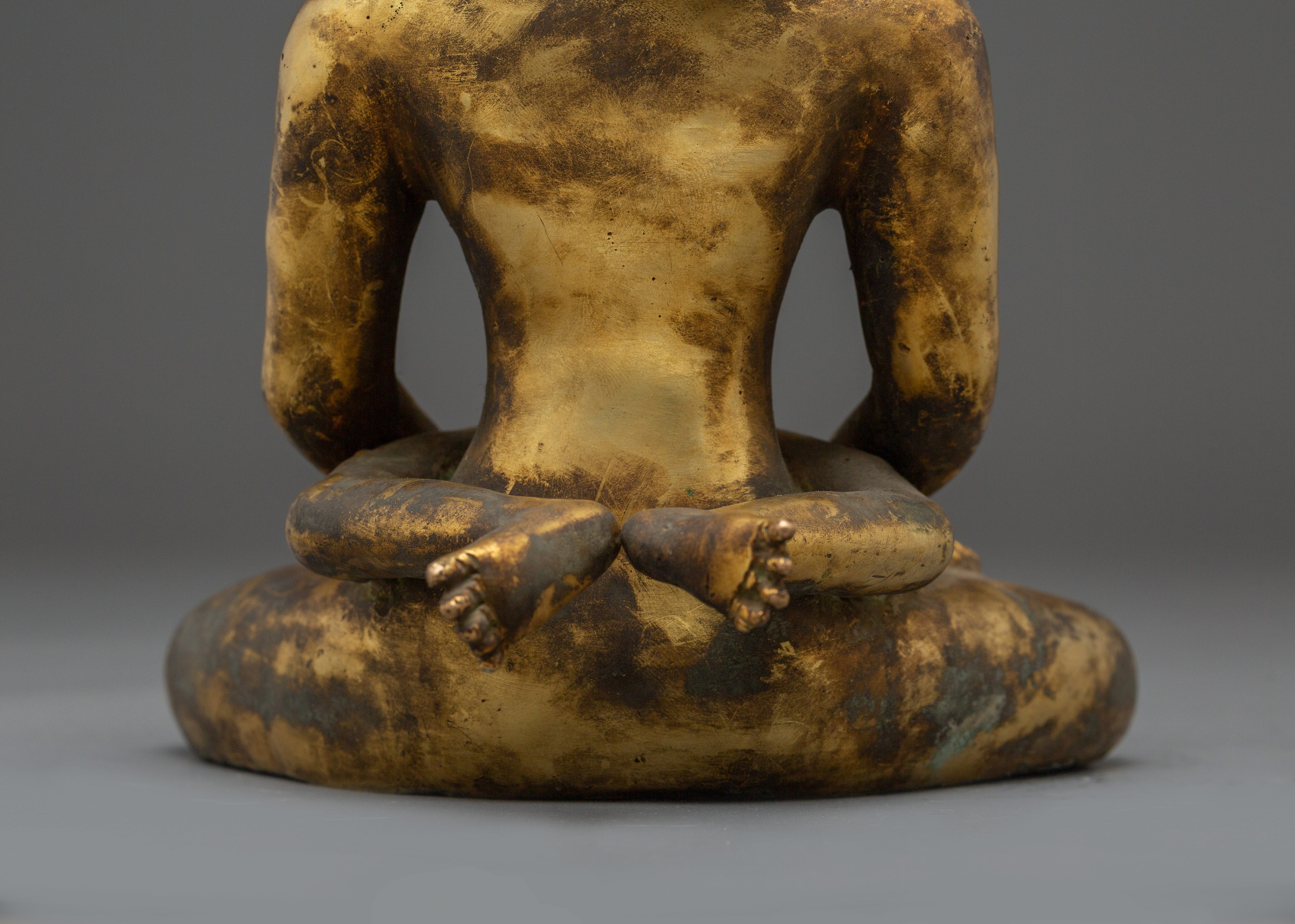 Samantabhadra Copper and Gold Plated Statue | Tibetan Yab Yum Artwork