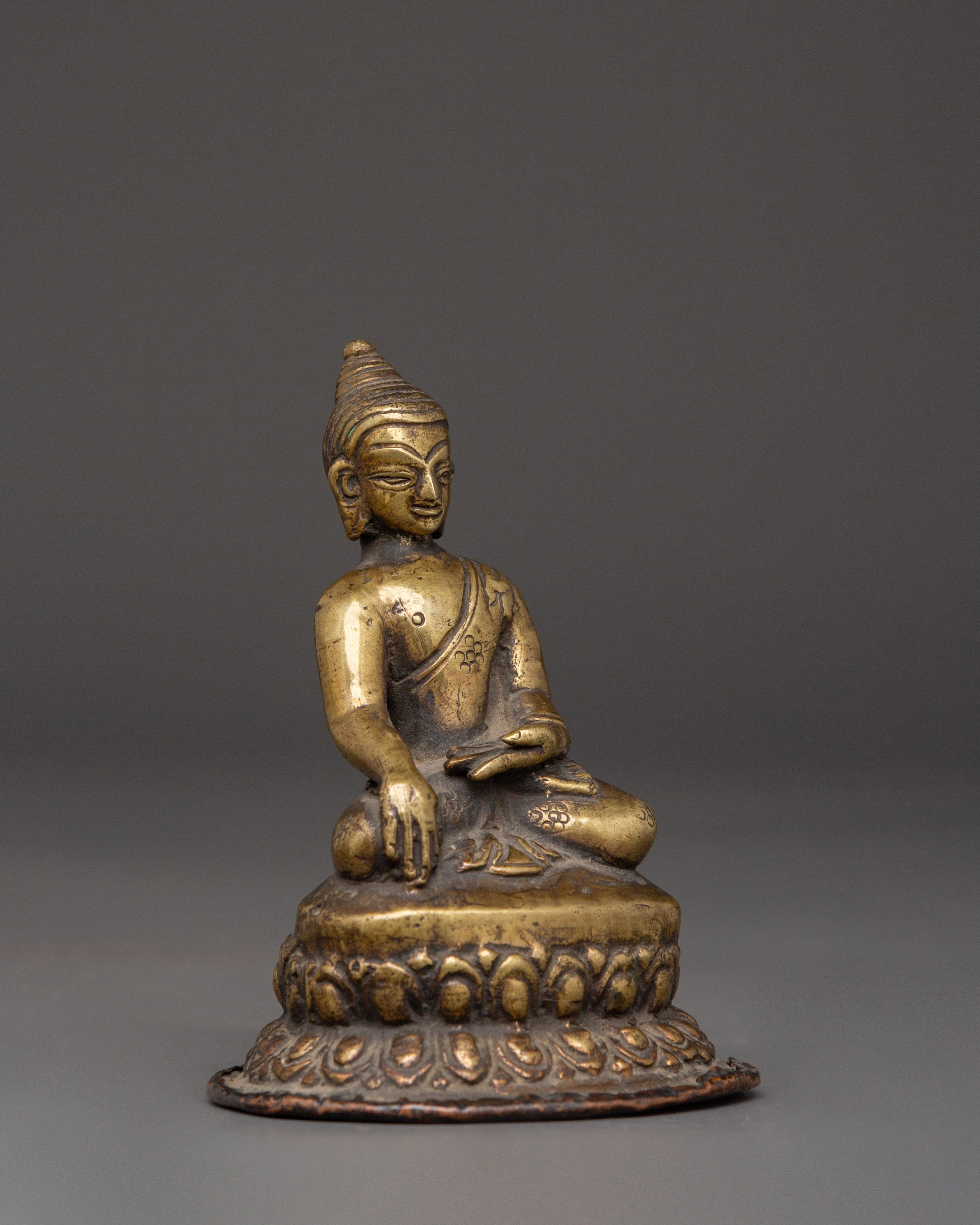 Shakyamuni Buddha Statue with Throne | Sacred Buddhist Altar Decor for Enlightenment