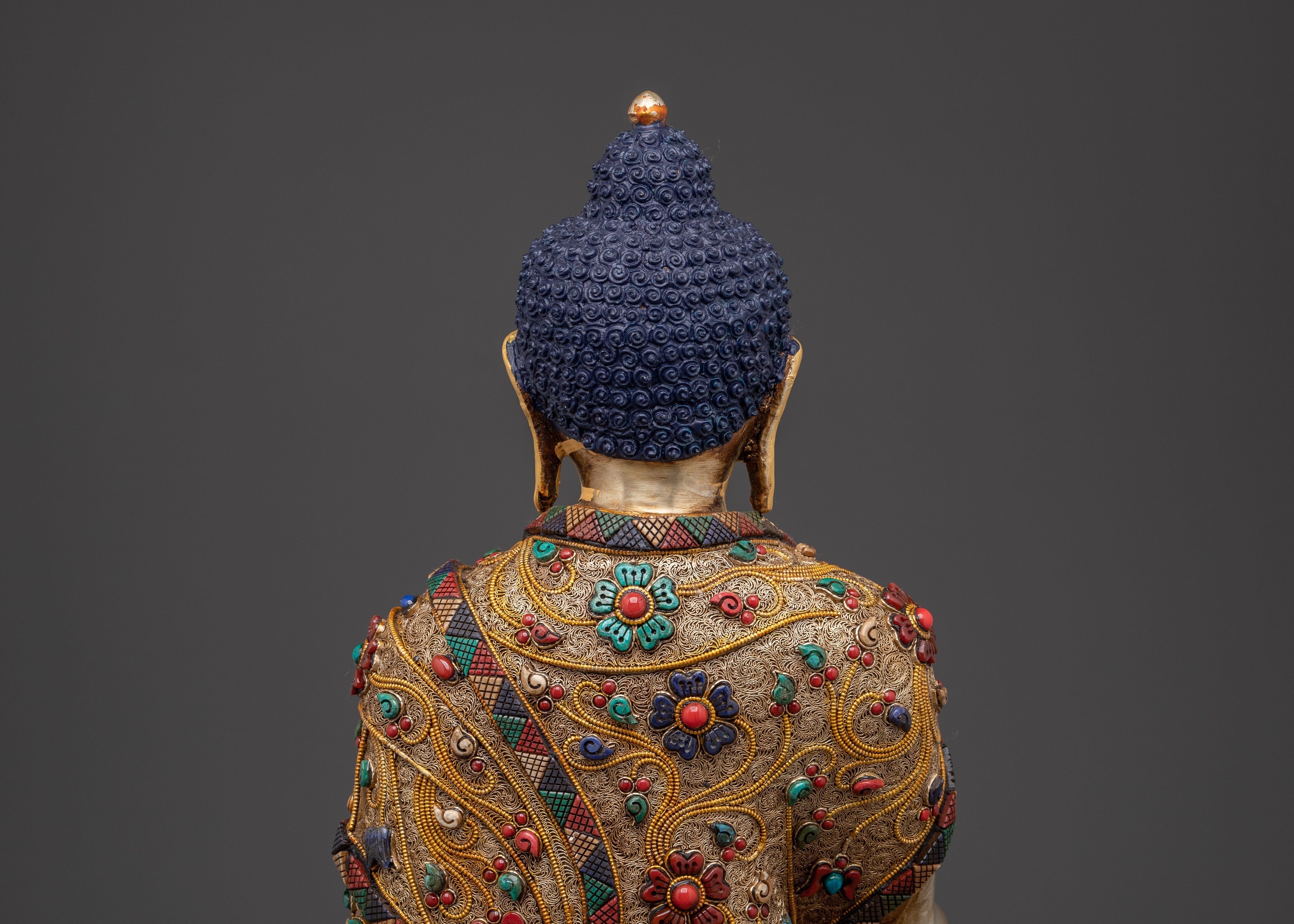 Shakyamuni Buddha Handcrafted Statue | Gold-Plated Tibetan Sacred Art