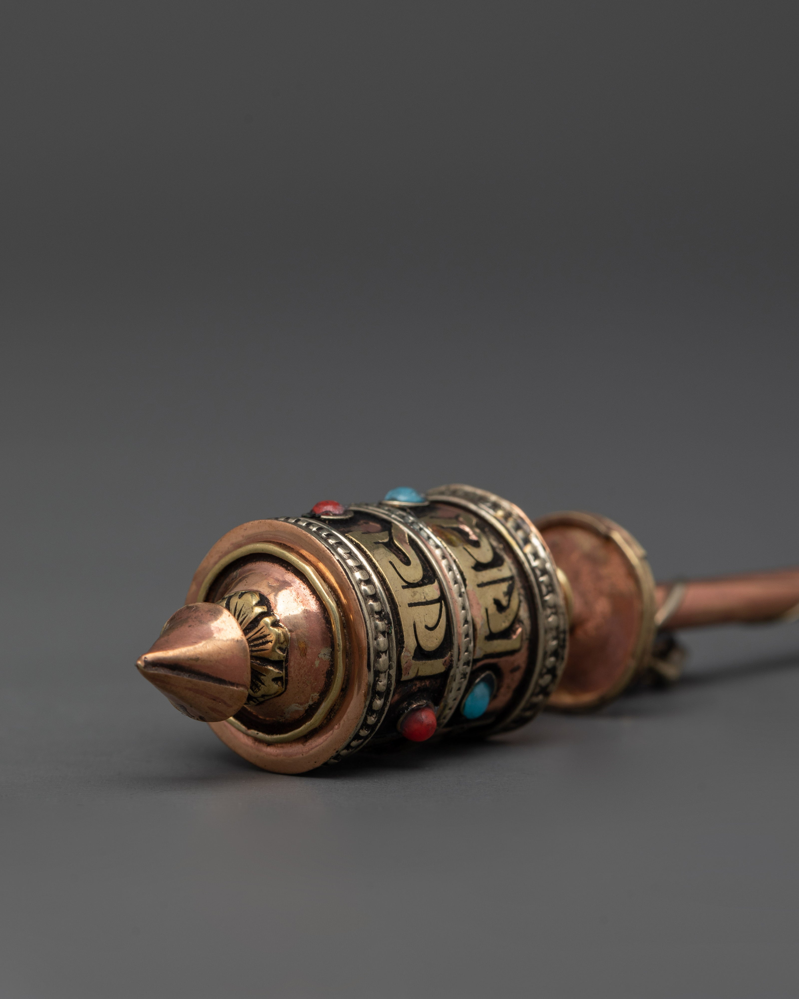 Prayer Wheel Buddhist Ritual Tool | Ideal for Mindful Buddhist Practice
