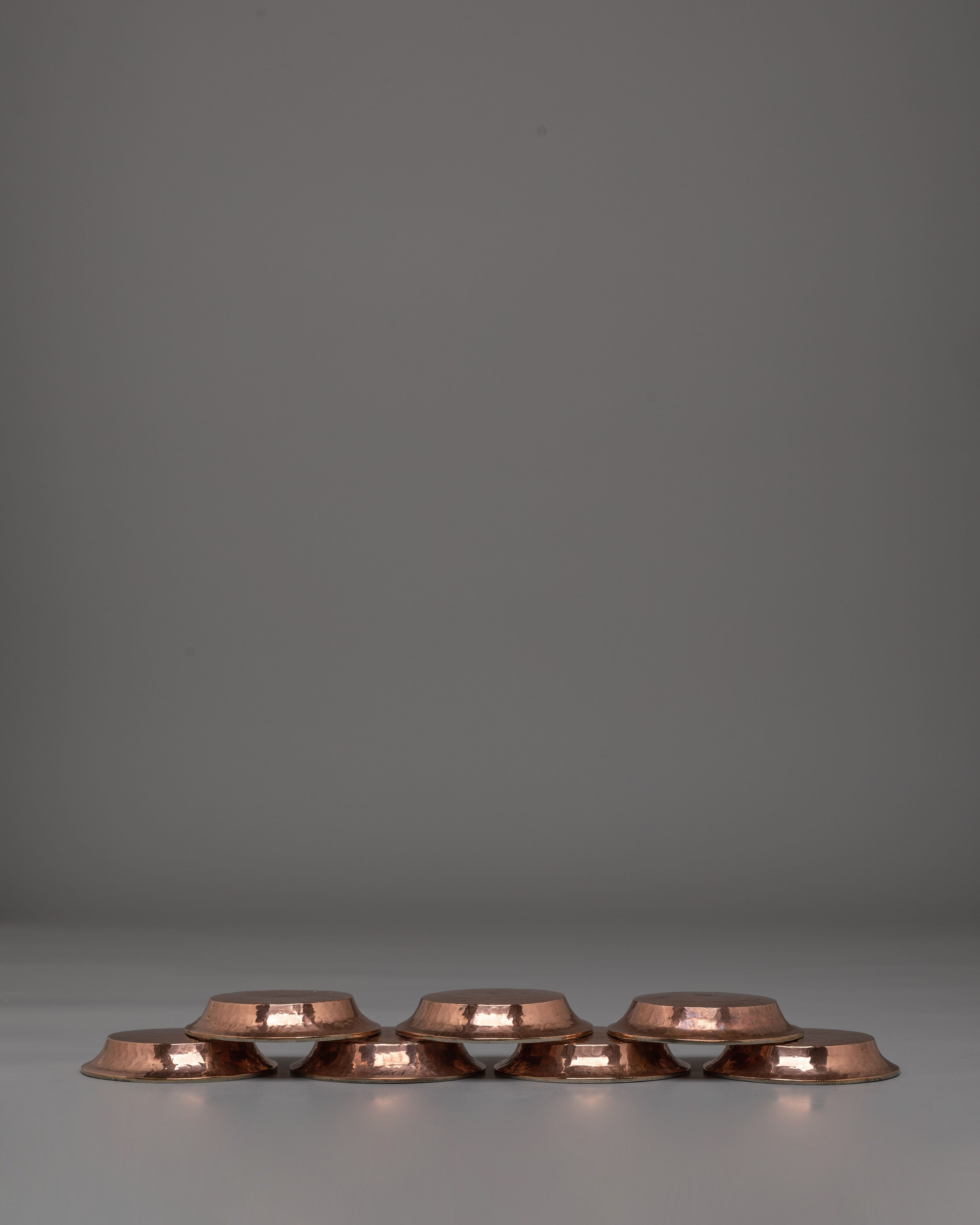 Handcrafted Offering Water Bowls Set | Tibetan Ritual Bowls for Spiritual Offerings