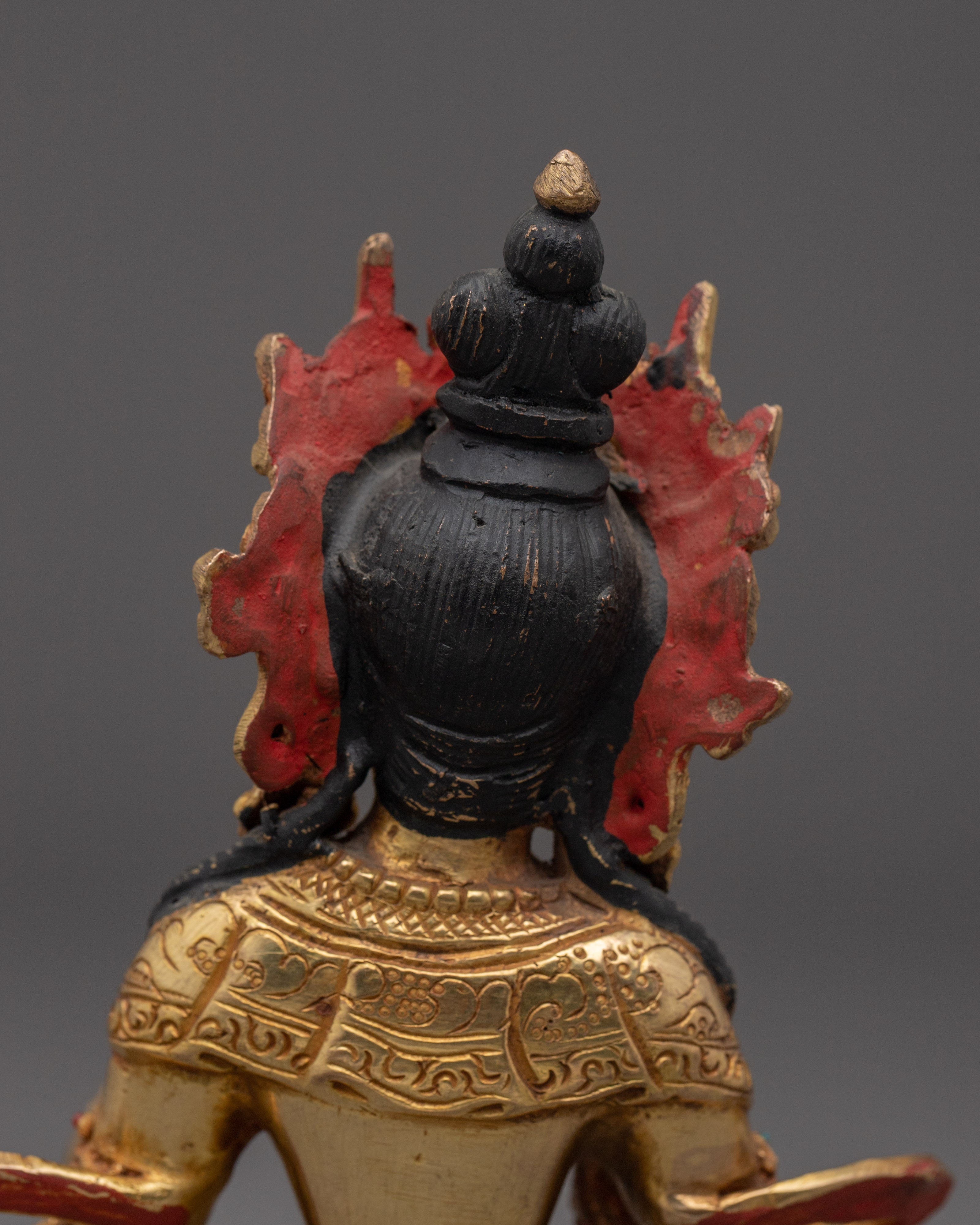 Kshitigarbha Gold Plated Statue | Statue for Spiritual Protection