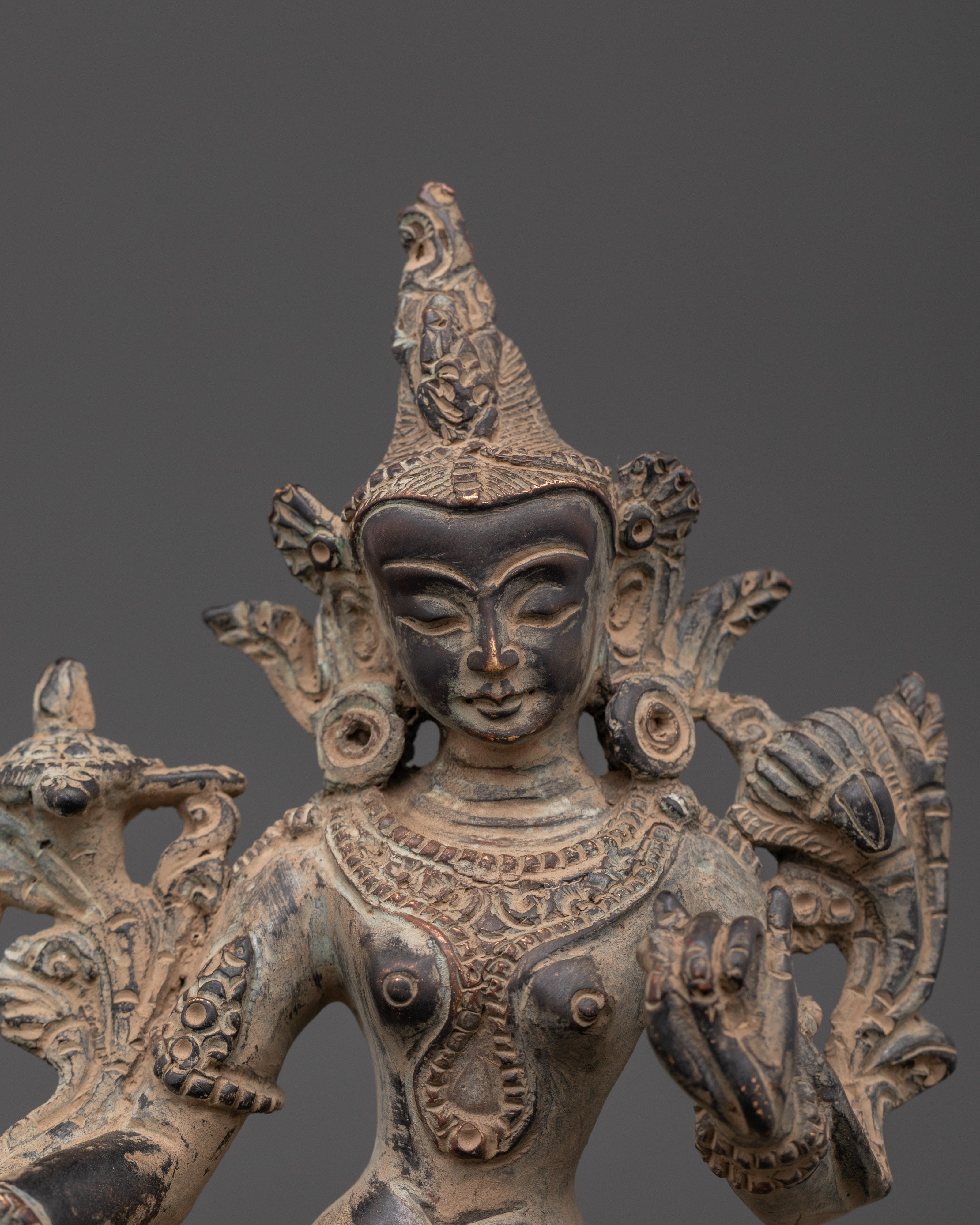 Green Tara Buddhist Goddess Statue | Symbol of Swift Compassion and Liberation