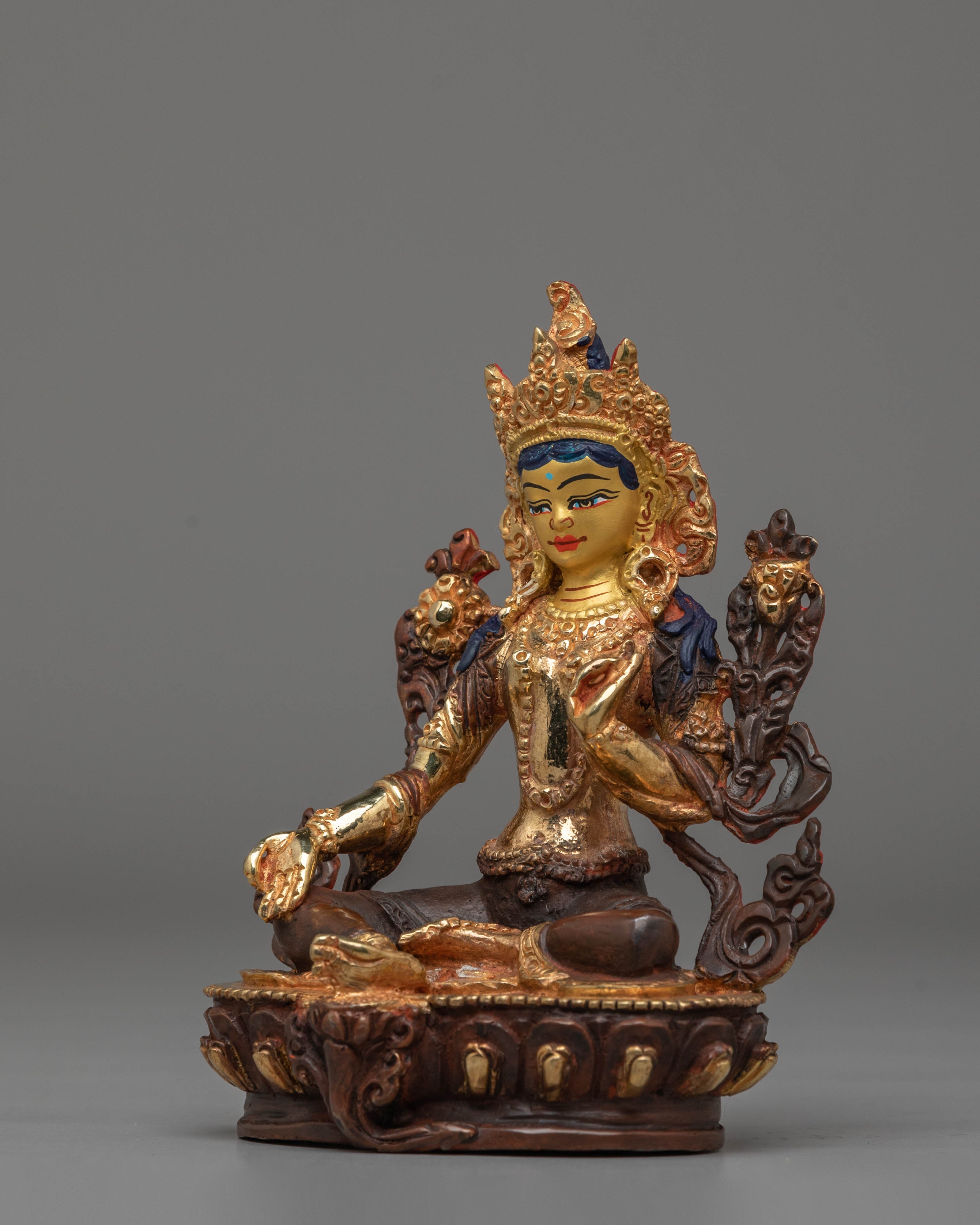 Mother Shyama Tara Statue for Protection | Handcrafted Tibetan Art
