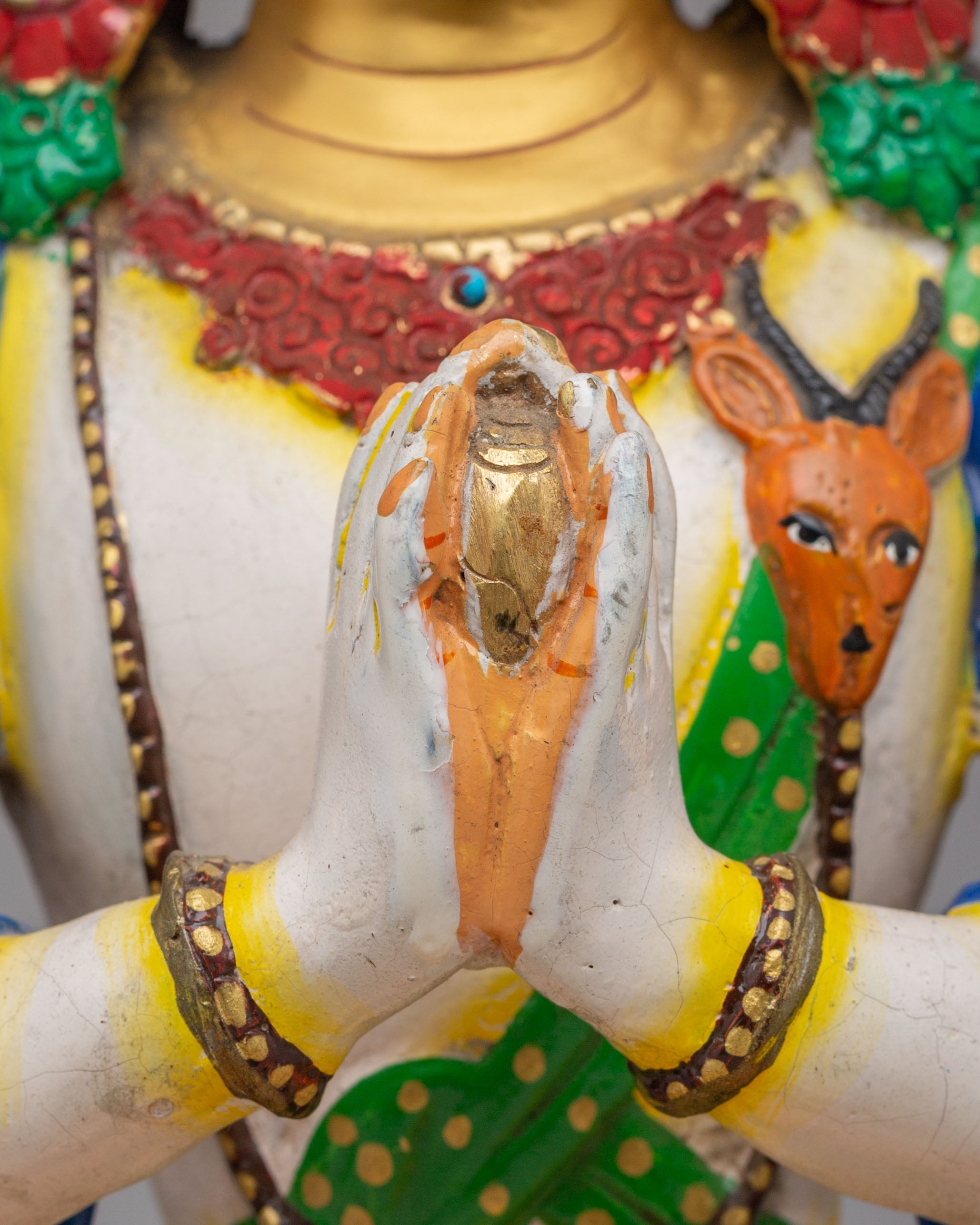 Handcrafted Compassion Chenrezig Statue | Tibetan Bodhisattva Art