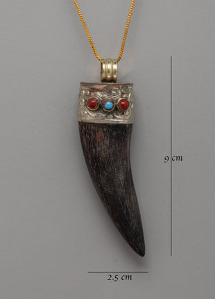 Ethical Goat Horn Pendant Locket | Spiritual Protection