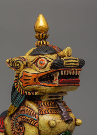 Tibetan Guardian Lion Statue Set | Spiritual Protector & Feng Shui Decor