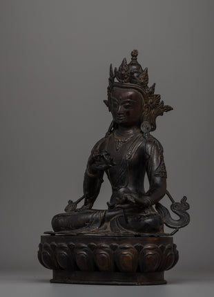 Handcrafted antique-finish Vajrasattva  bronze Buddha statue | Sacred Home Decor, Spiritual Altar Piece