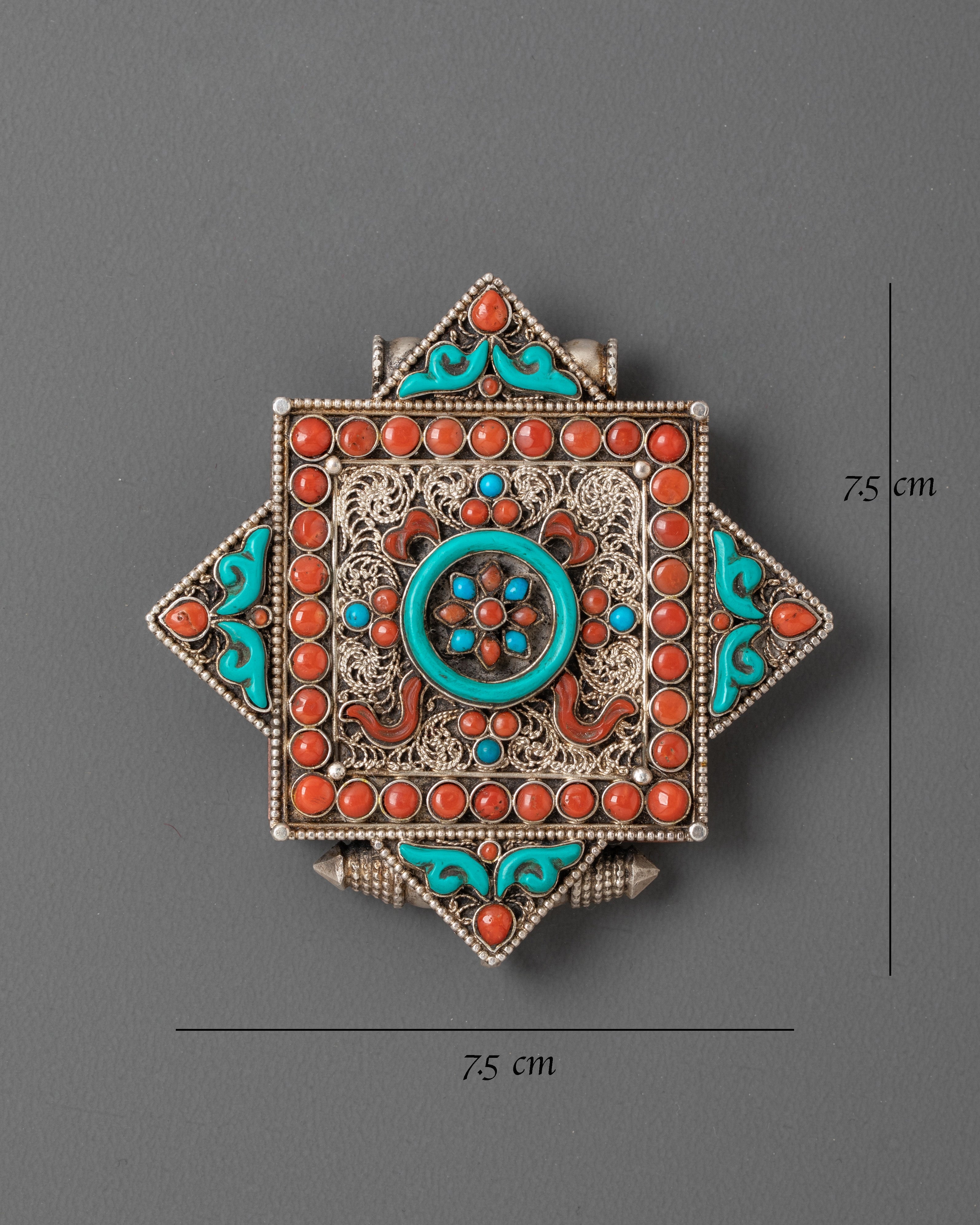 Flower Ghau Locket | Spiritual Healing Amulet