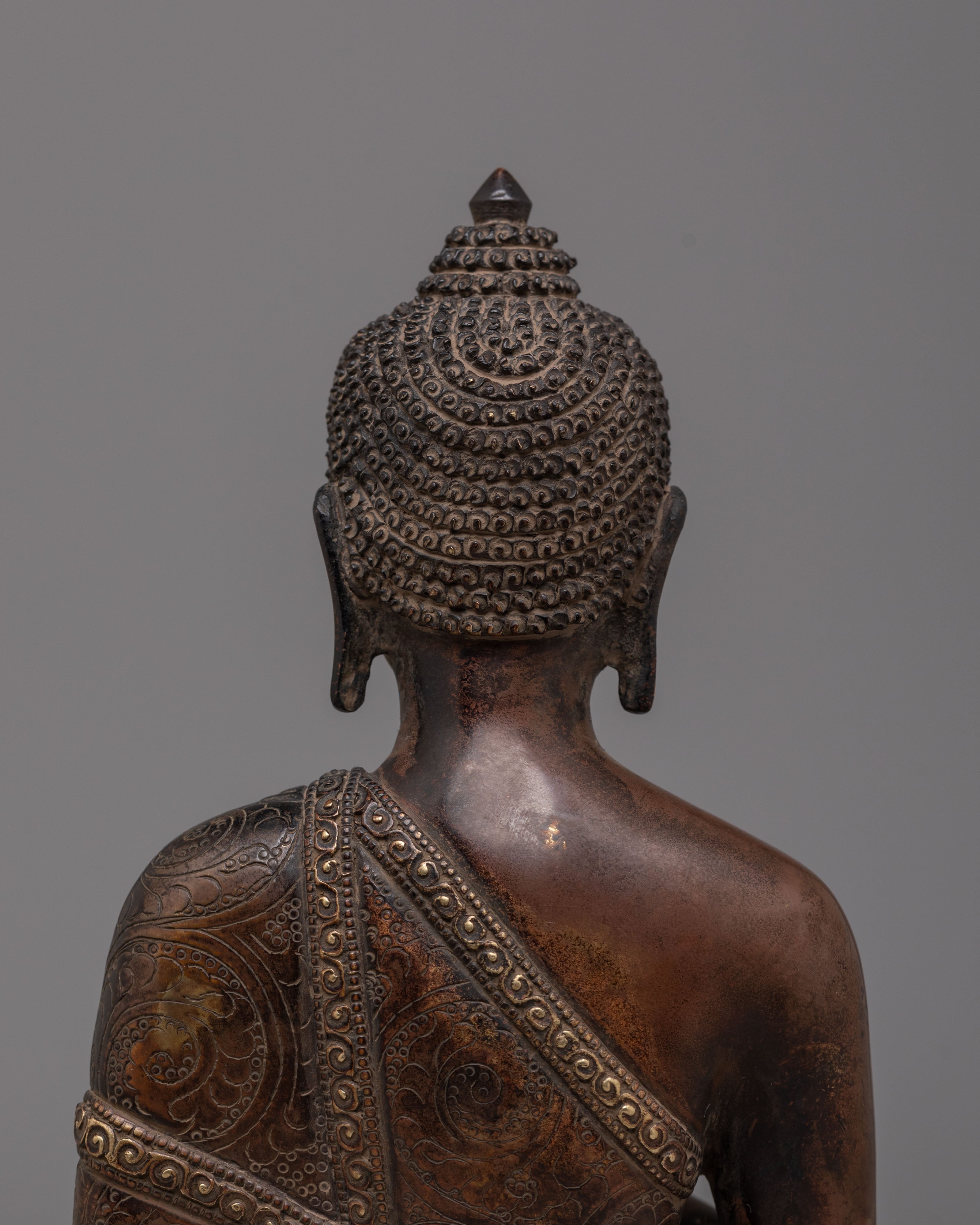 Tibetan Vairocana Buddha Statue | Copper Oxidized Tibetan Statue