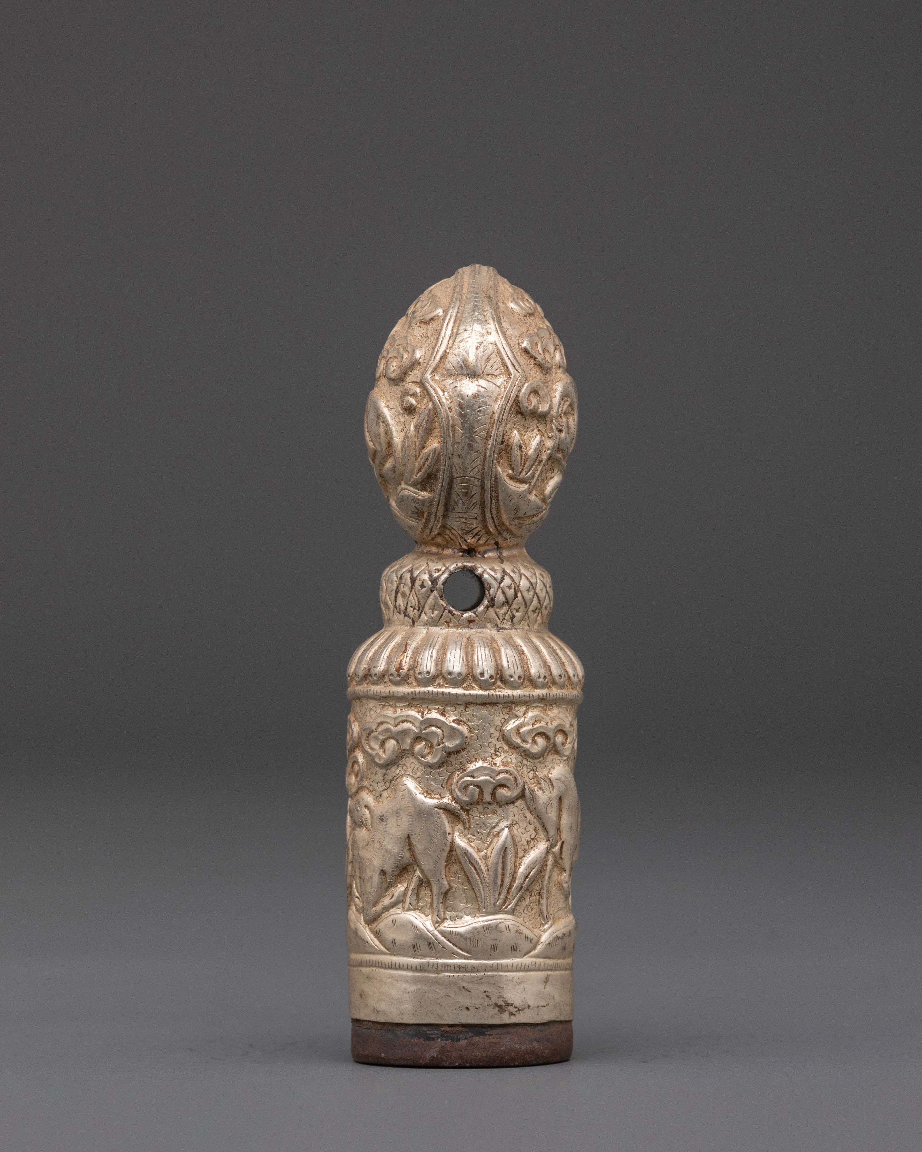 Buddhist Auspicious Seal | Sacred Tibetan Ritual Artifact