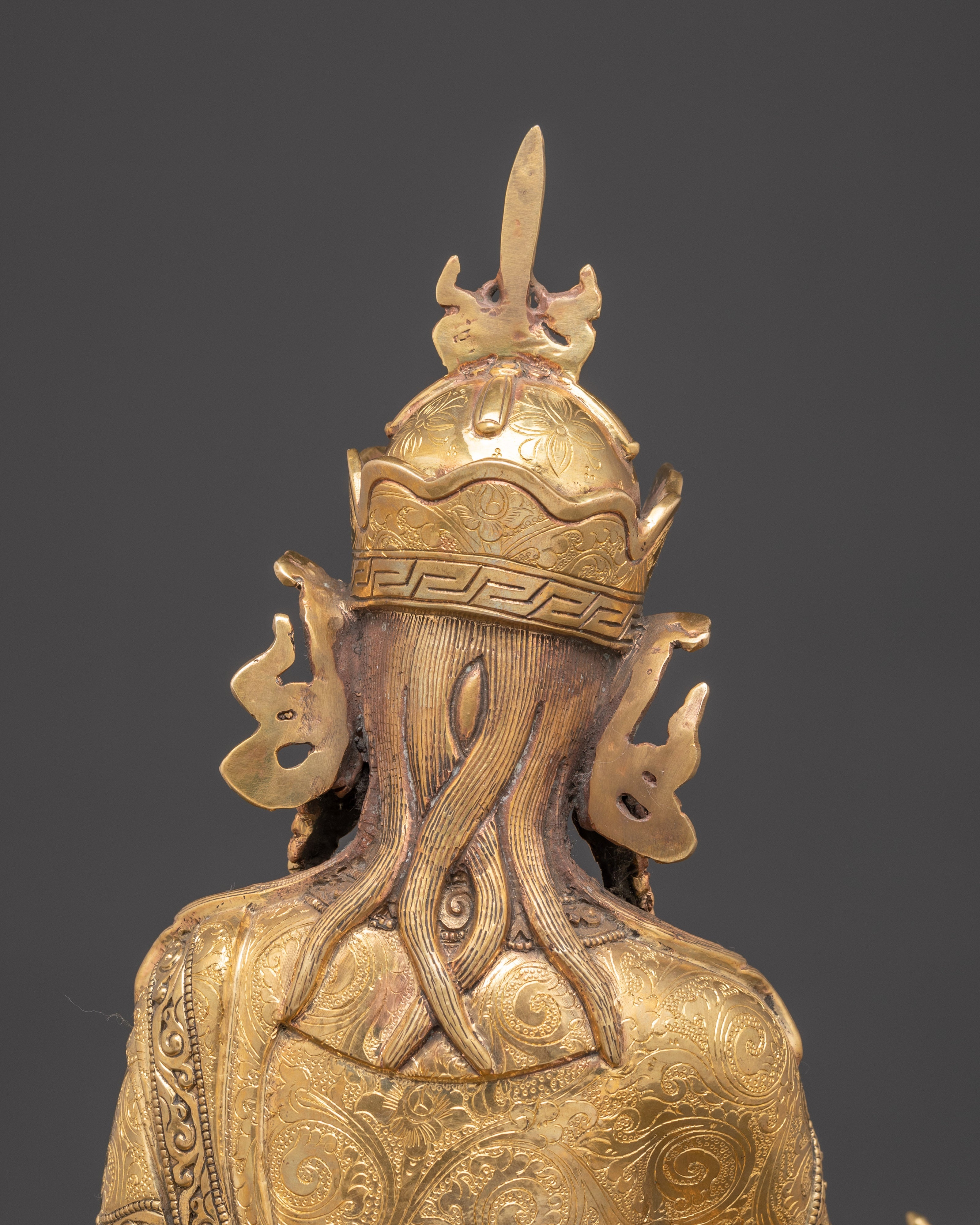 Tibetan Guru Rinpoche Sculpture | Enlightened Master Art