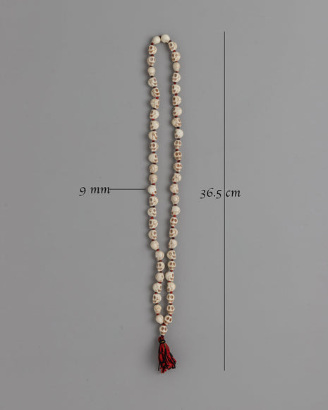 Ethically Sourced Bone Skull Mala | Prayer Beads for Spiritual Meditation