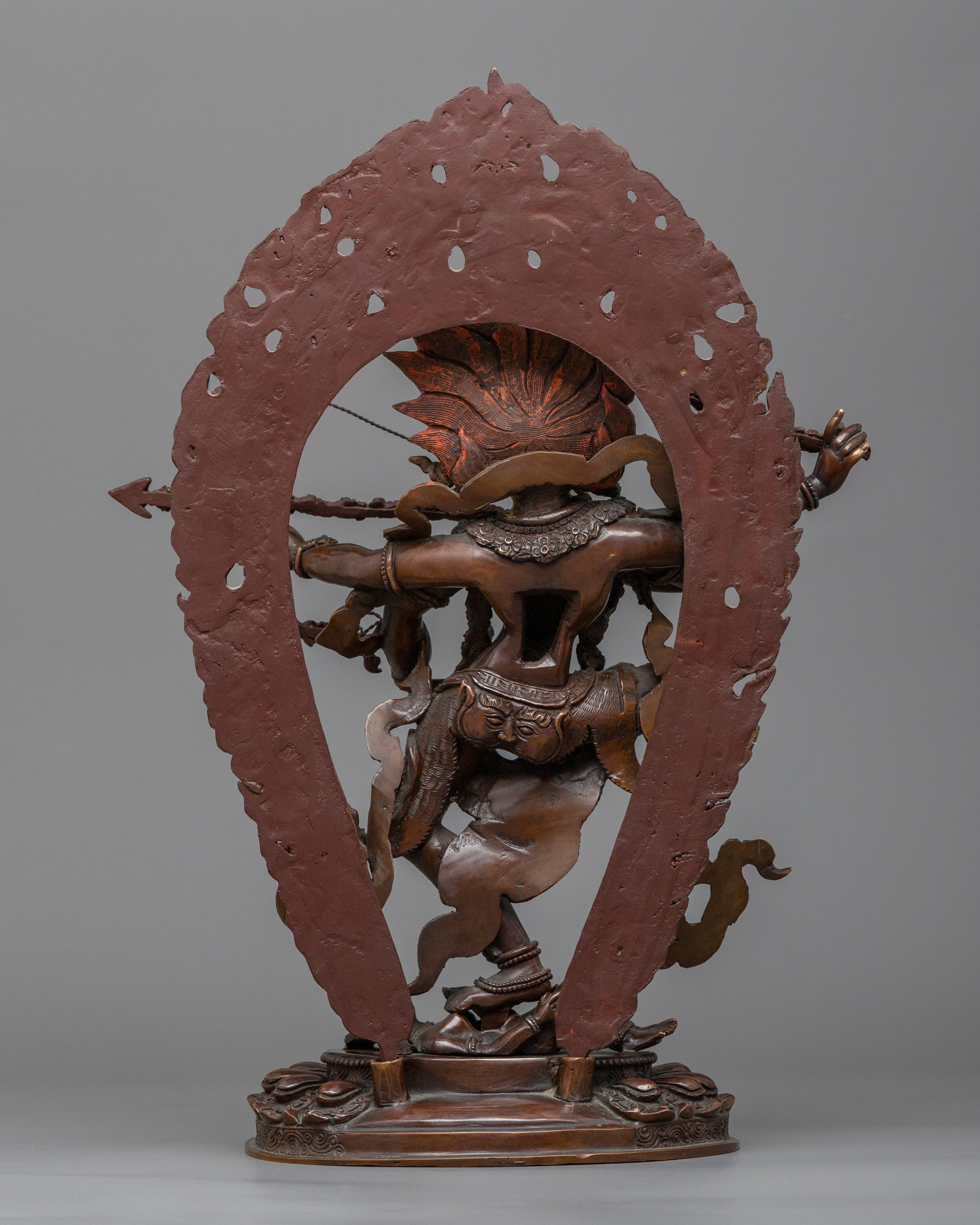 Oxidized Copper Kurukulla Dakini Sculpture |  Semi-Wrathful Yidam Artwork