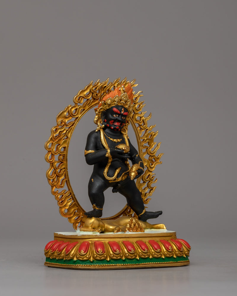 Wrathful Black Dzambhala | Buddhist Wealth Deity Statue